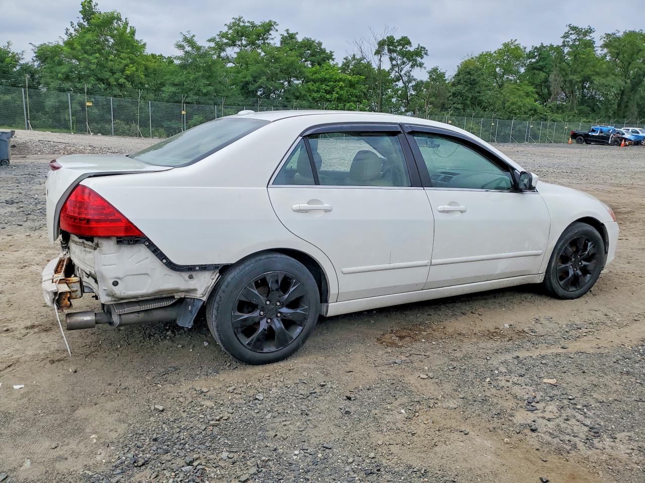 2007 Honda Accord Ex White vin: 1HGCM66807A054275
