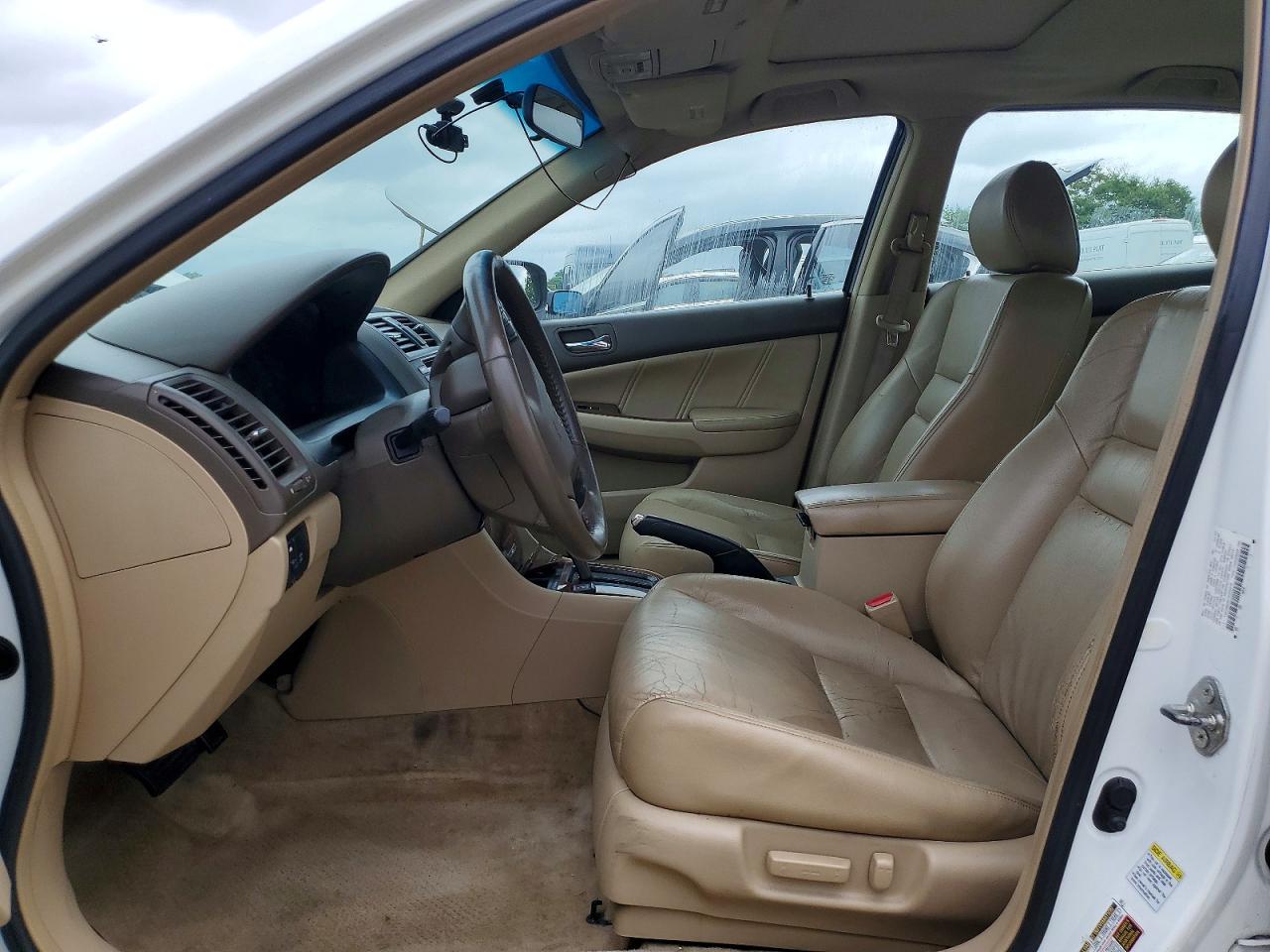 2007 Honda Accord Ex White vin: 1HGCM66807A054275