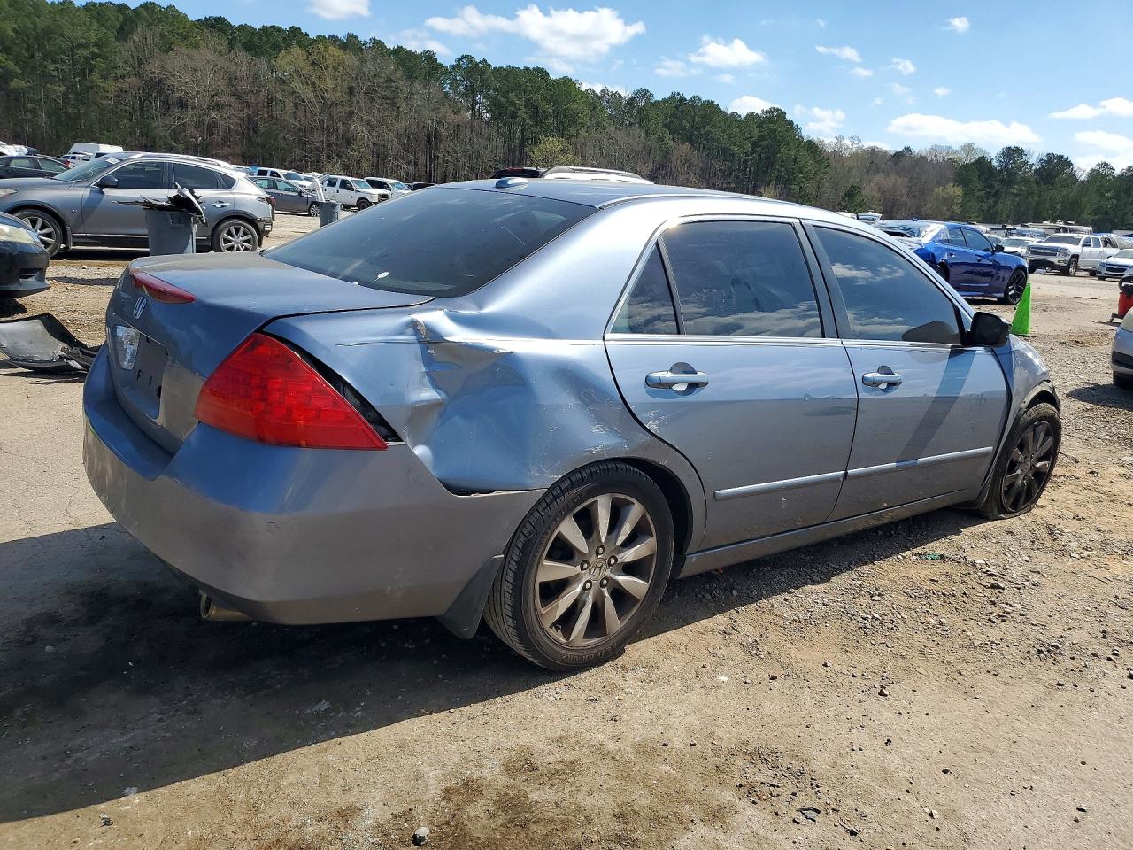 2007 Honda Accord Ex Blue vin: 1HGCM66807A067365