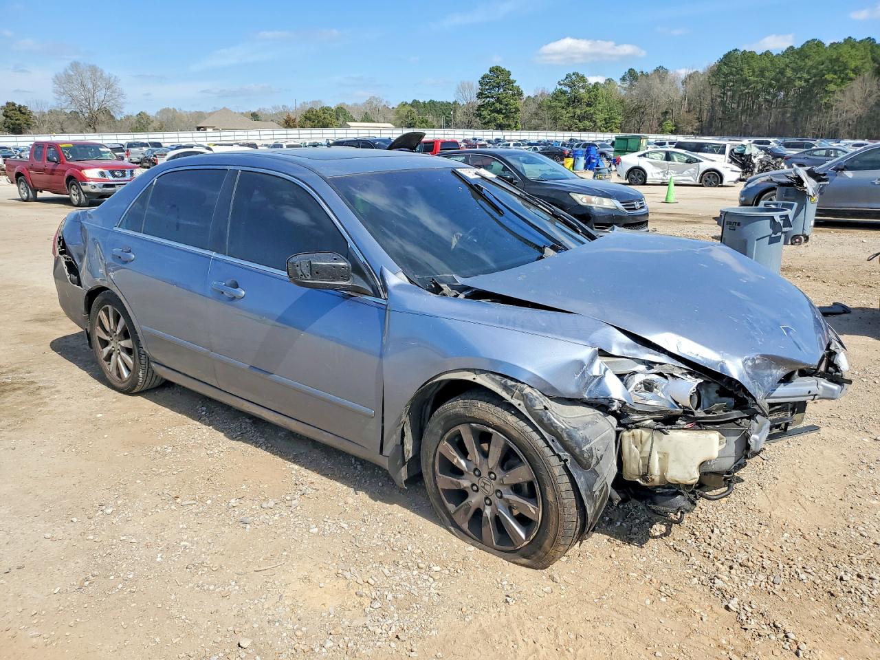 2007 Honda Accord Ex Blue vin: 1HGCM66807A067365