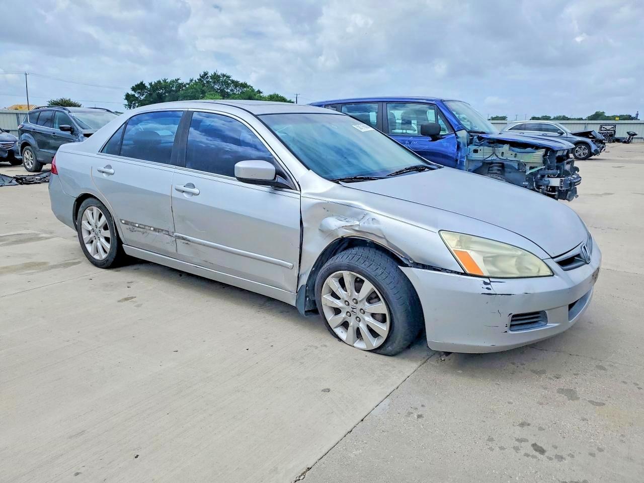 2007 Honda Accord Ex Silver vin: 1HGCM66807A073277