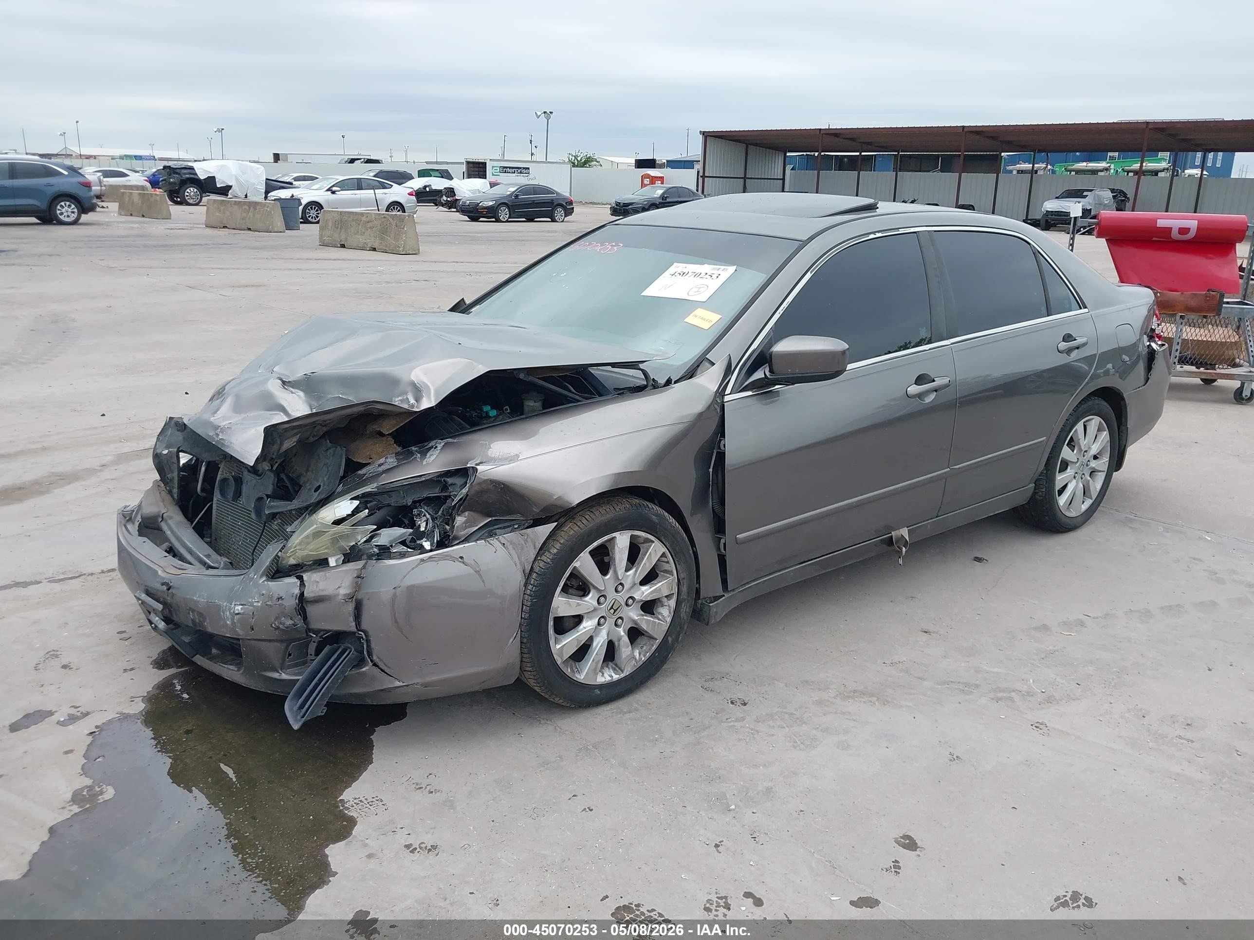 2007 Honda Accord 3.0 Ex Gray vin: 1HGCM66807A076468