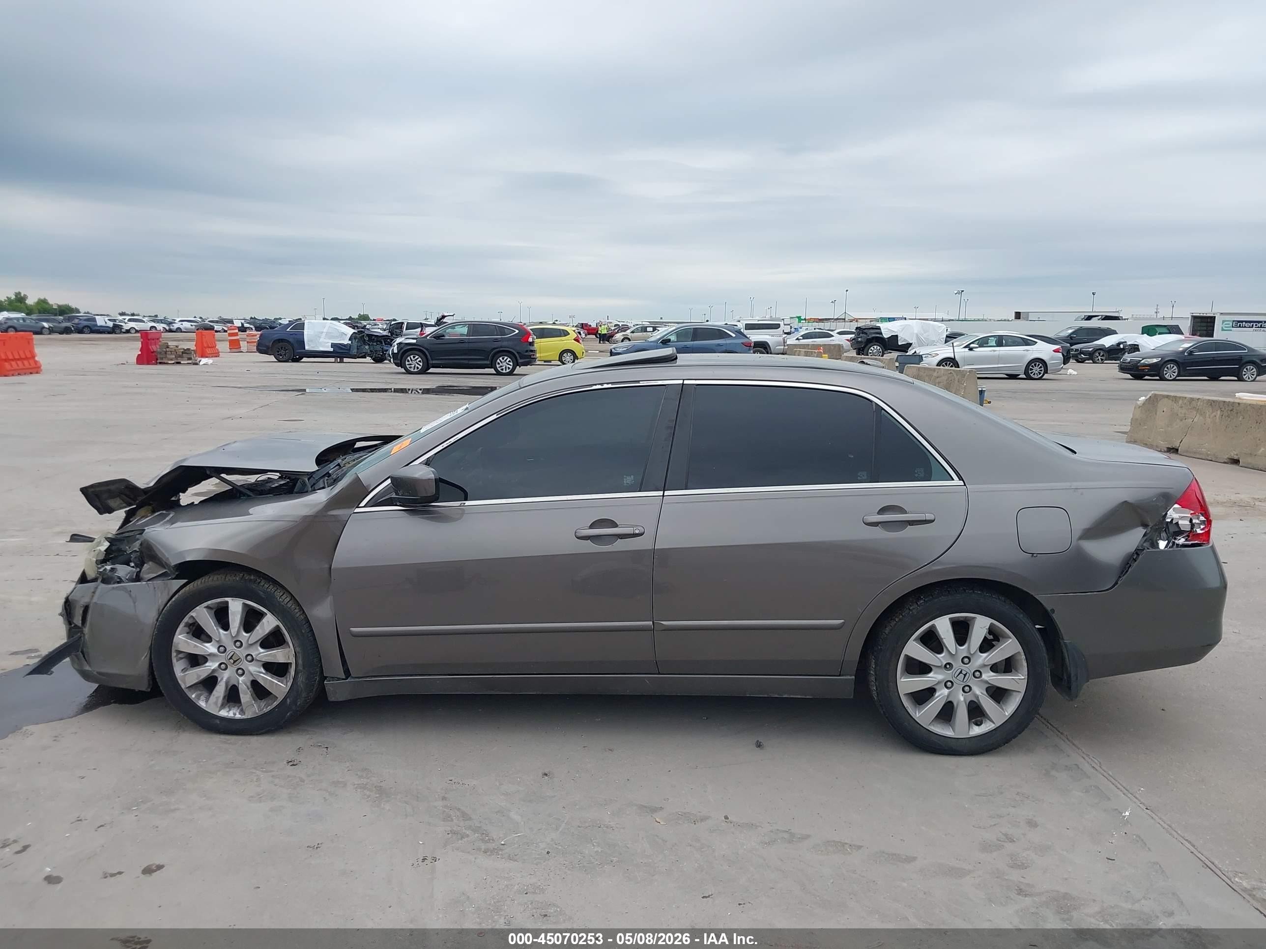 2007 Honda Accord 3.0 Ex Gray vin: 1HGCM66807A076468