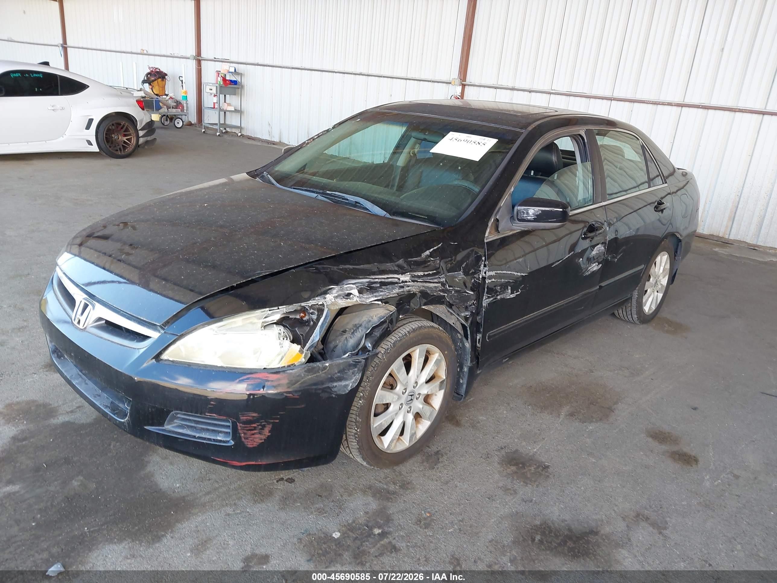 2007 Honda Accord 3.0 Ex Black vin: 1HGCM66807A081928