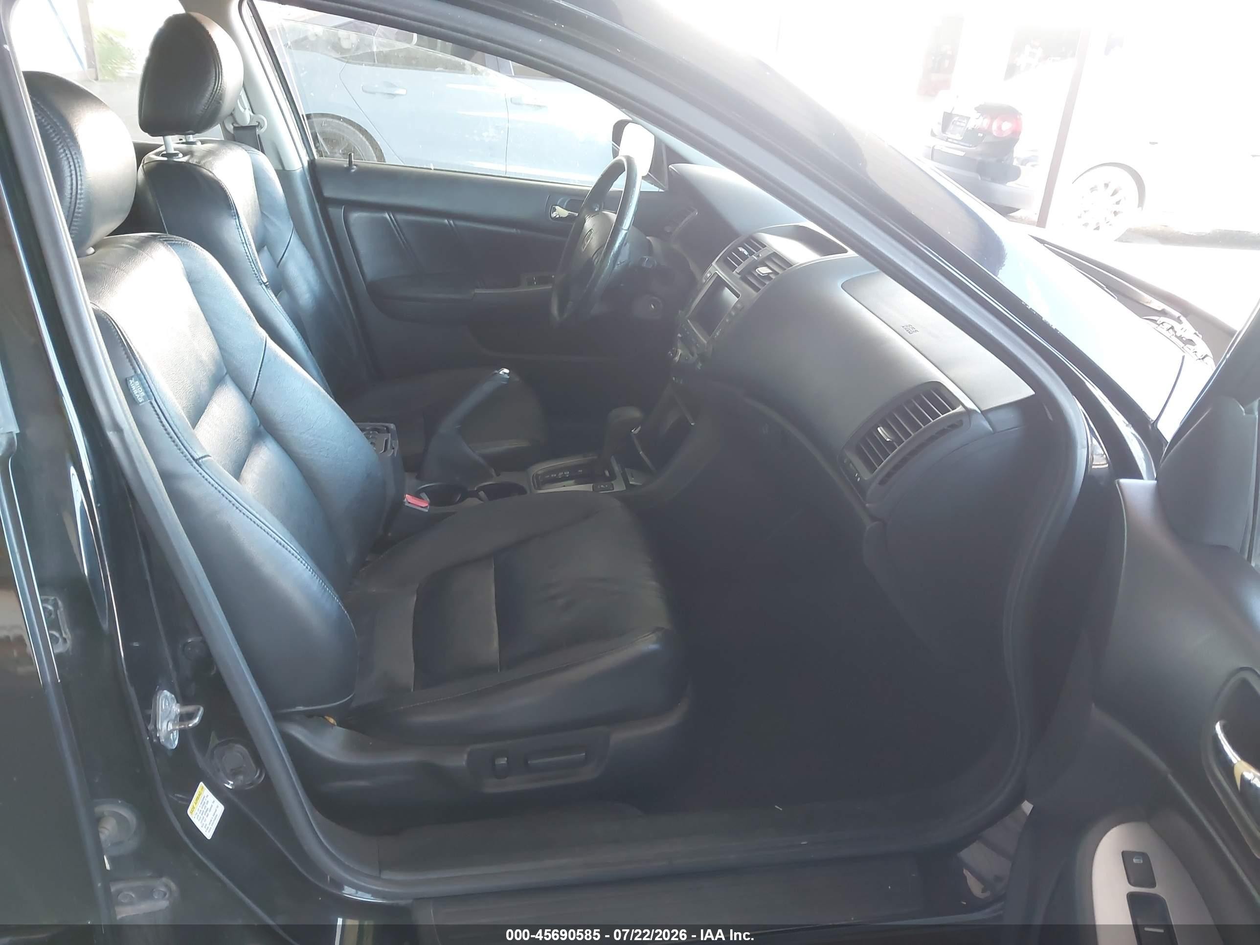 2007 Honda Accord 3.0 Ex Black vin: 1HGCM66807A081928