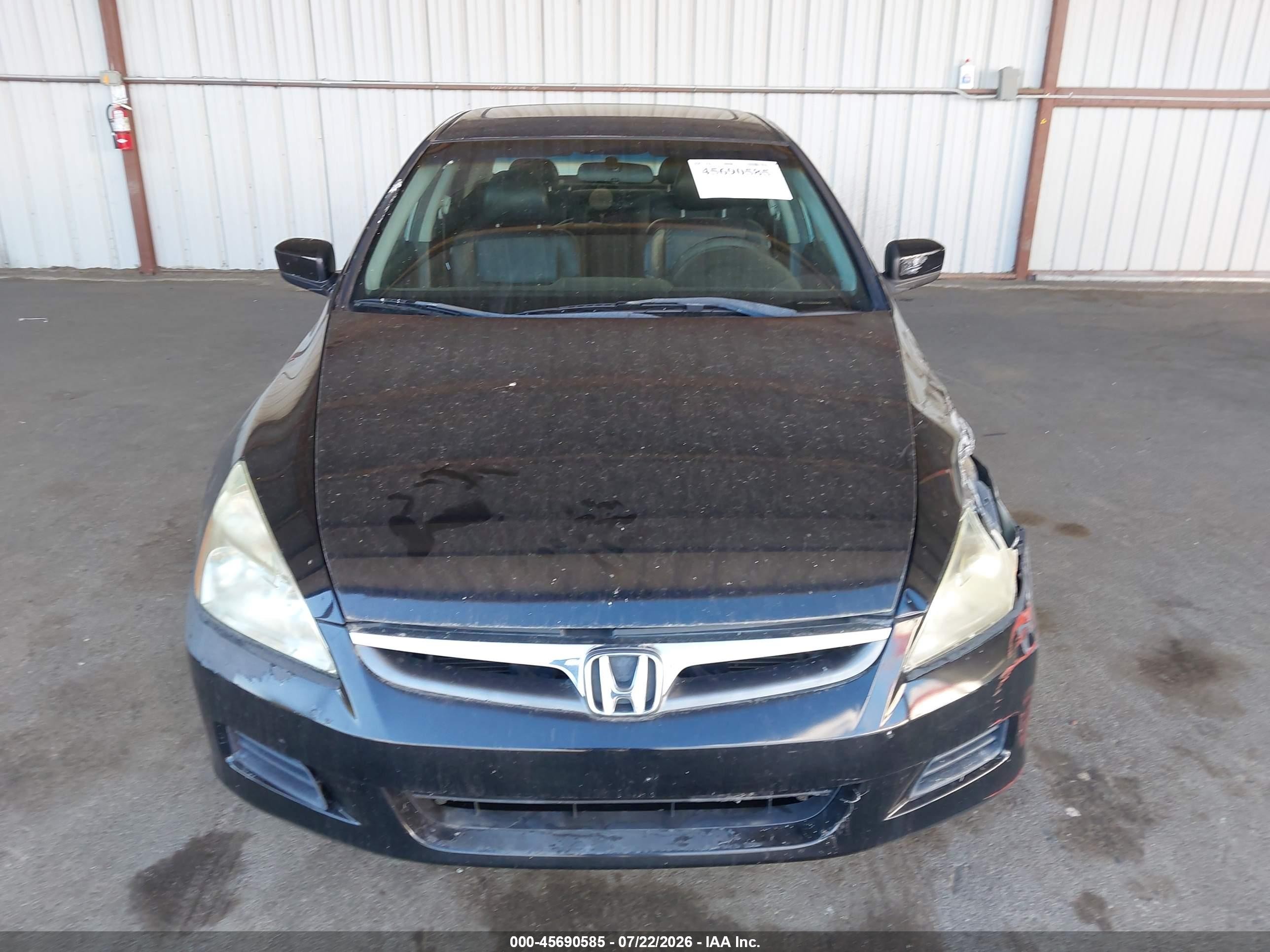 2007 Honda Accord 3.0 Ex Black vin: 1HGCM66807A081928