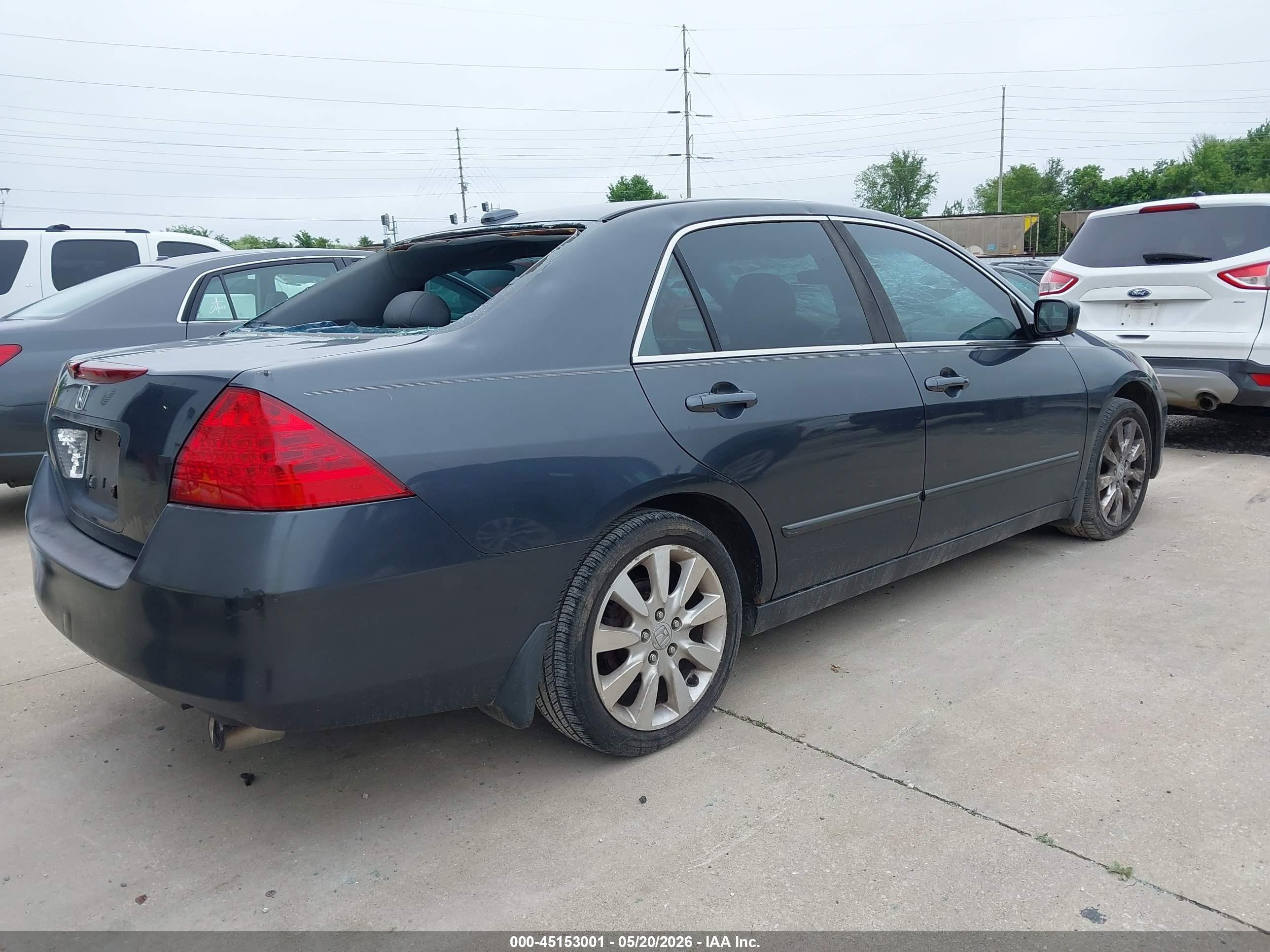 2006 Honda Accord 3.0 Ex Gray vin: 1HGCM66816A011109
