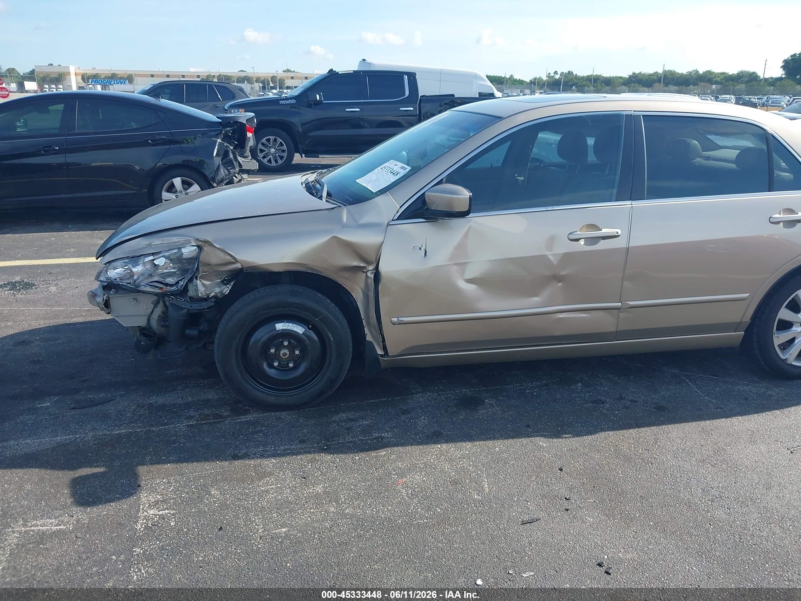 2007 Honda Accord 3.0 Ex Gold vin: 1HGCM66817A041258