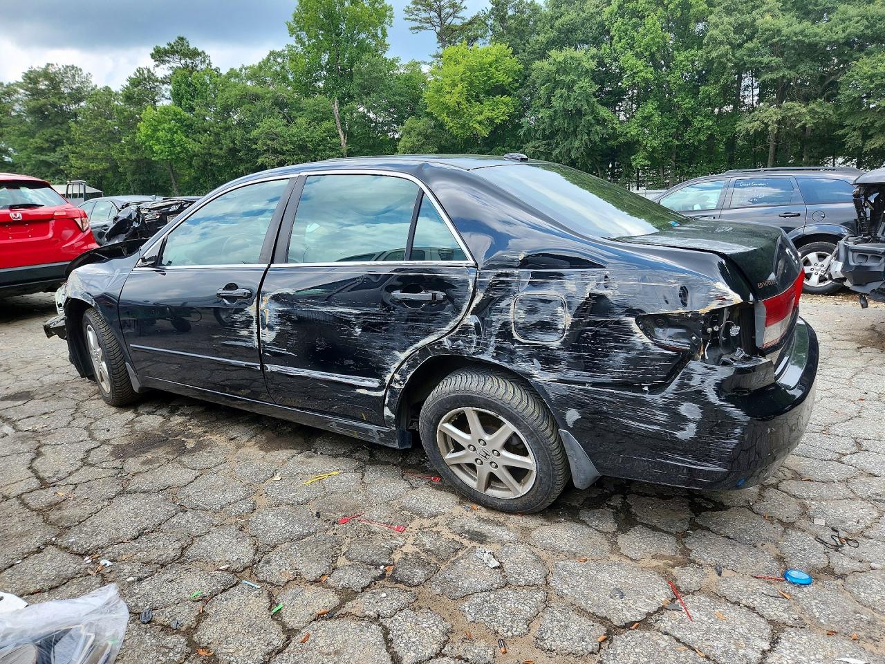 2004 Honda Accord Ex Black vin: 1HGCM66824A052698