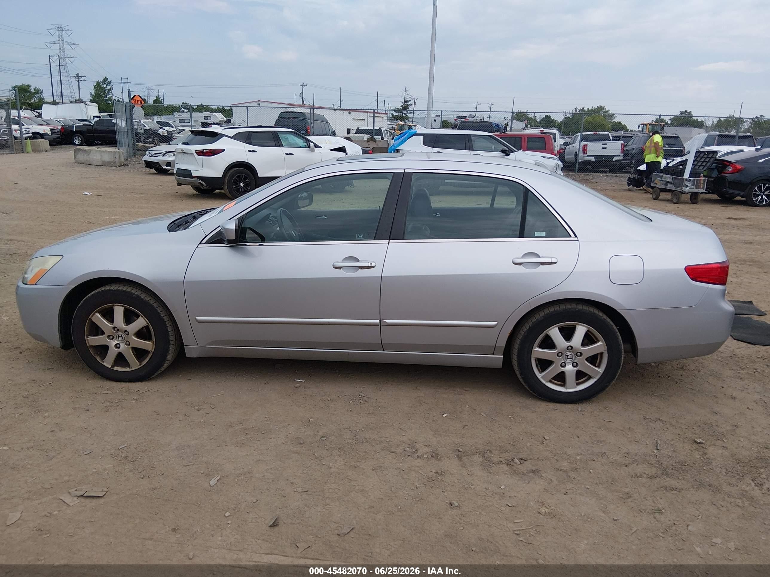 2005 Honda Accord 3.0 Ex Gray vin: 1HGCM66825A037619