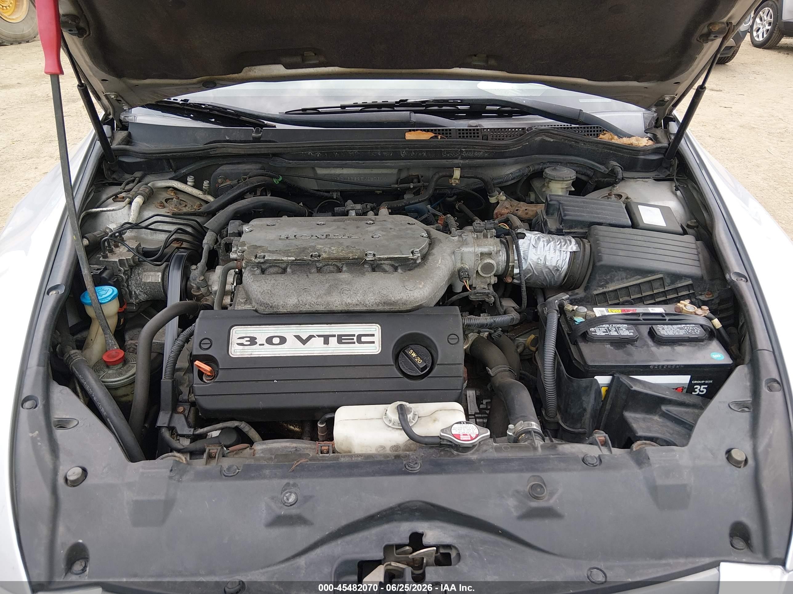 2005 Honda Accord 3.0 Ex Gray vin: 1HGCM66825A037619