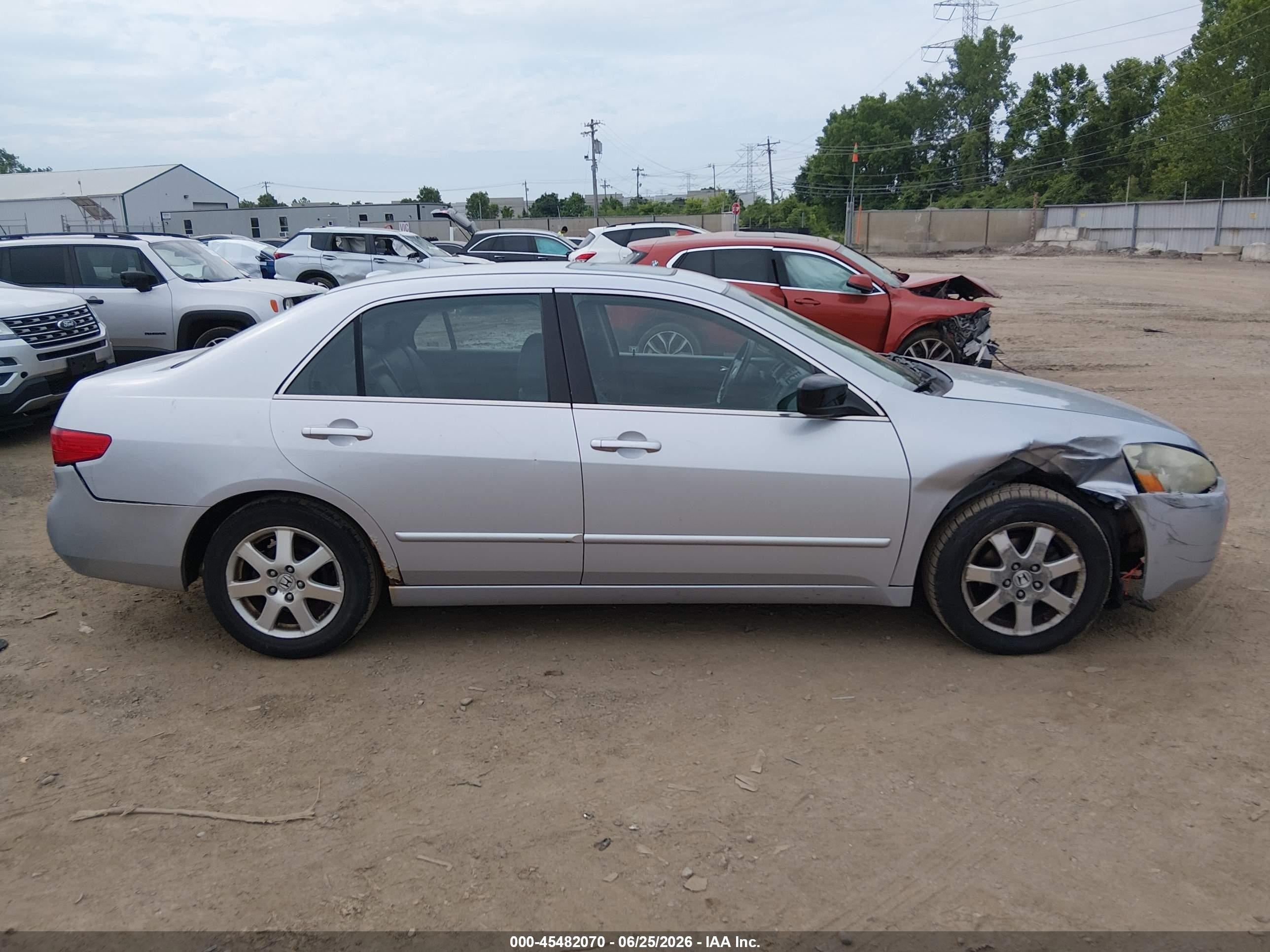 2005 Honda Accord 3.0 Ex Gray vin: 1HGCM66825A037619