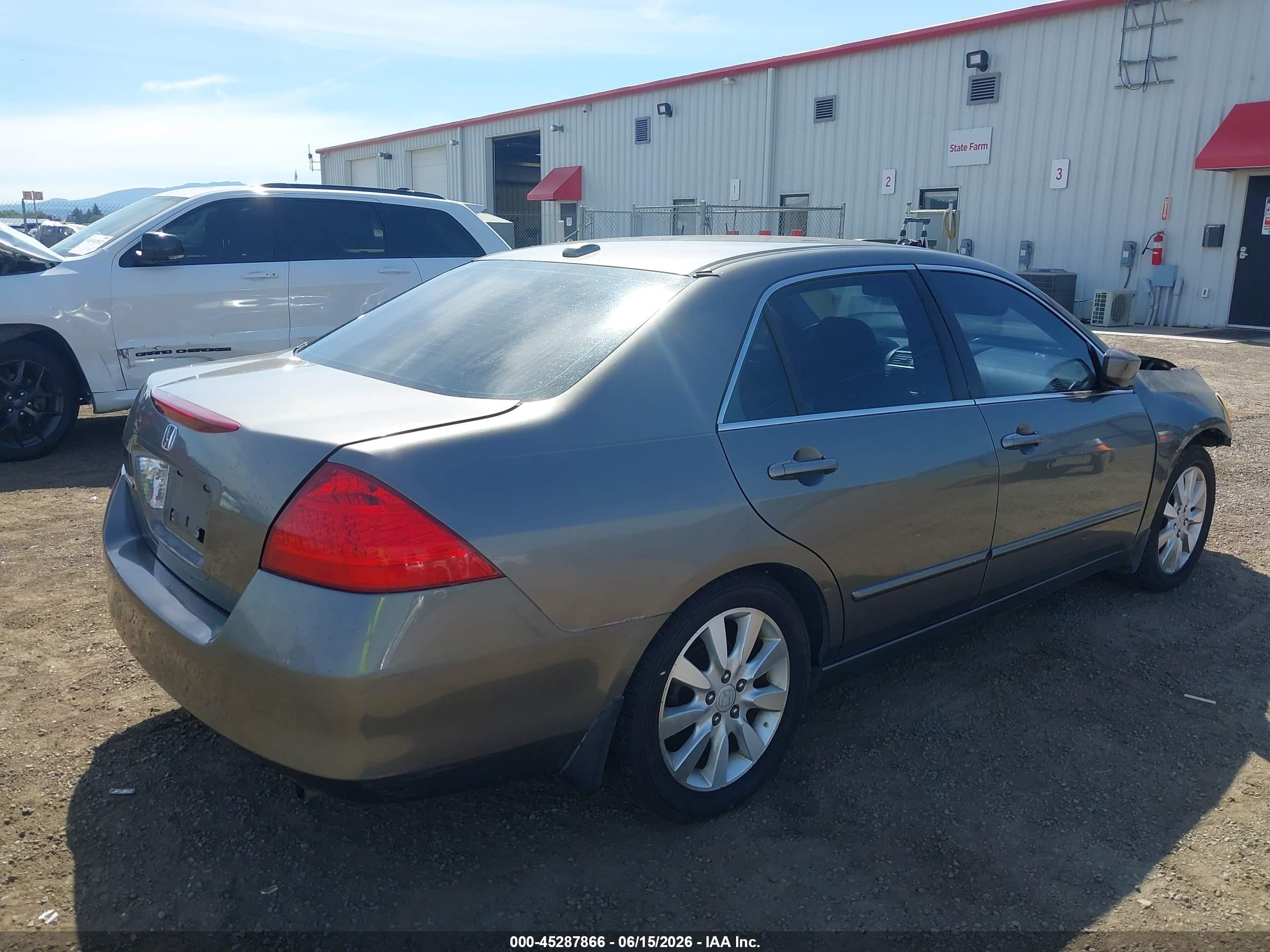 2006 Honda Accord 3.0 Ex Gray vin: 1HGCM66826A021910