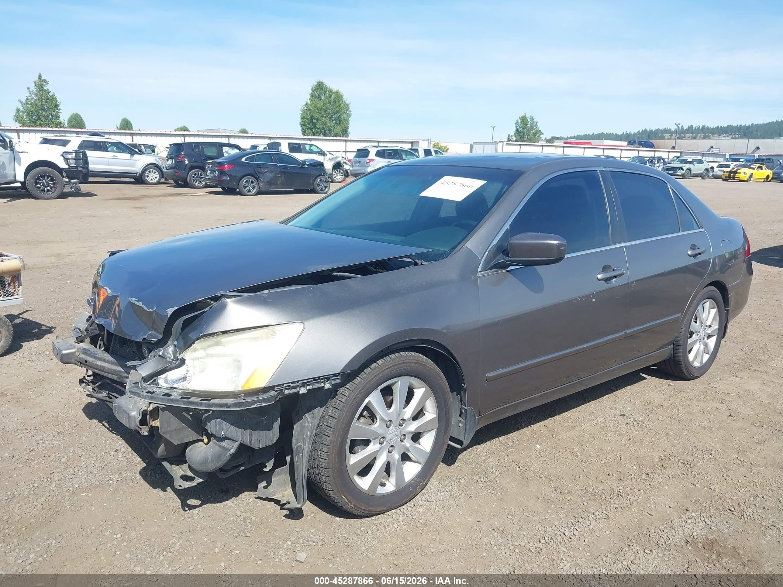 2006 Honda Accord 3.0 Ex Gray vin: 1HGCM66826A021910
