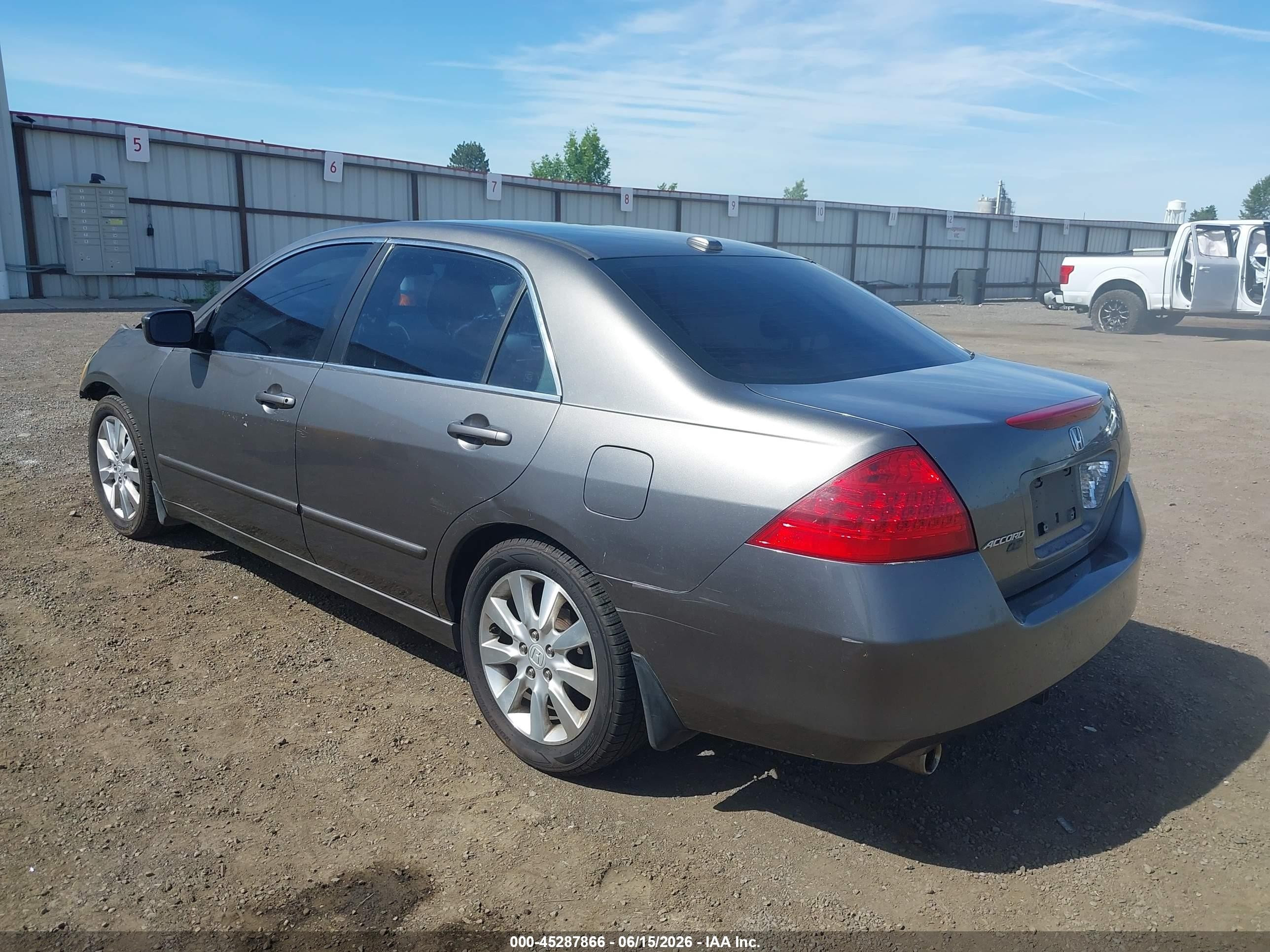 2006 Honda Accord 3.0 Ex Gray vin: 1HGCM66826A021910