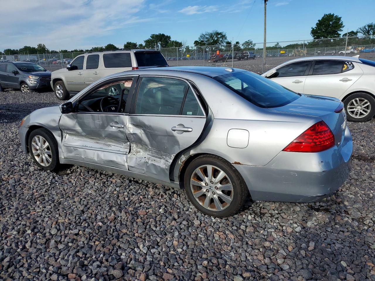 2007 Honda Accord Ex Silver vin: 1HGCM66827A054858