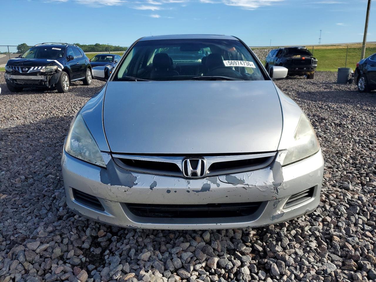 2007 Honda Accord Ex Silver vin: 1HGCM66827A054858