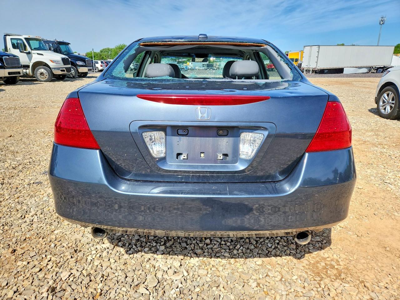 2007 Honda Accord Ex Blue vin: 1HGCM66827A058358