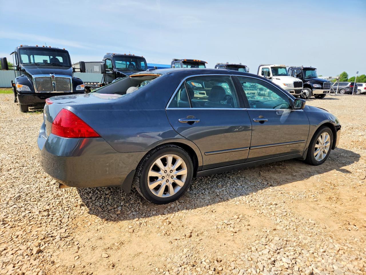 2007 Honda Accord Ex Blue vin: 1HGCM66827A058358