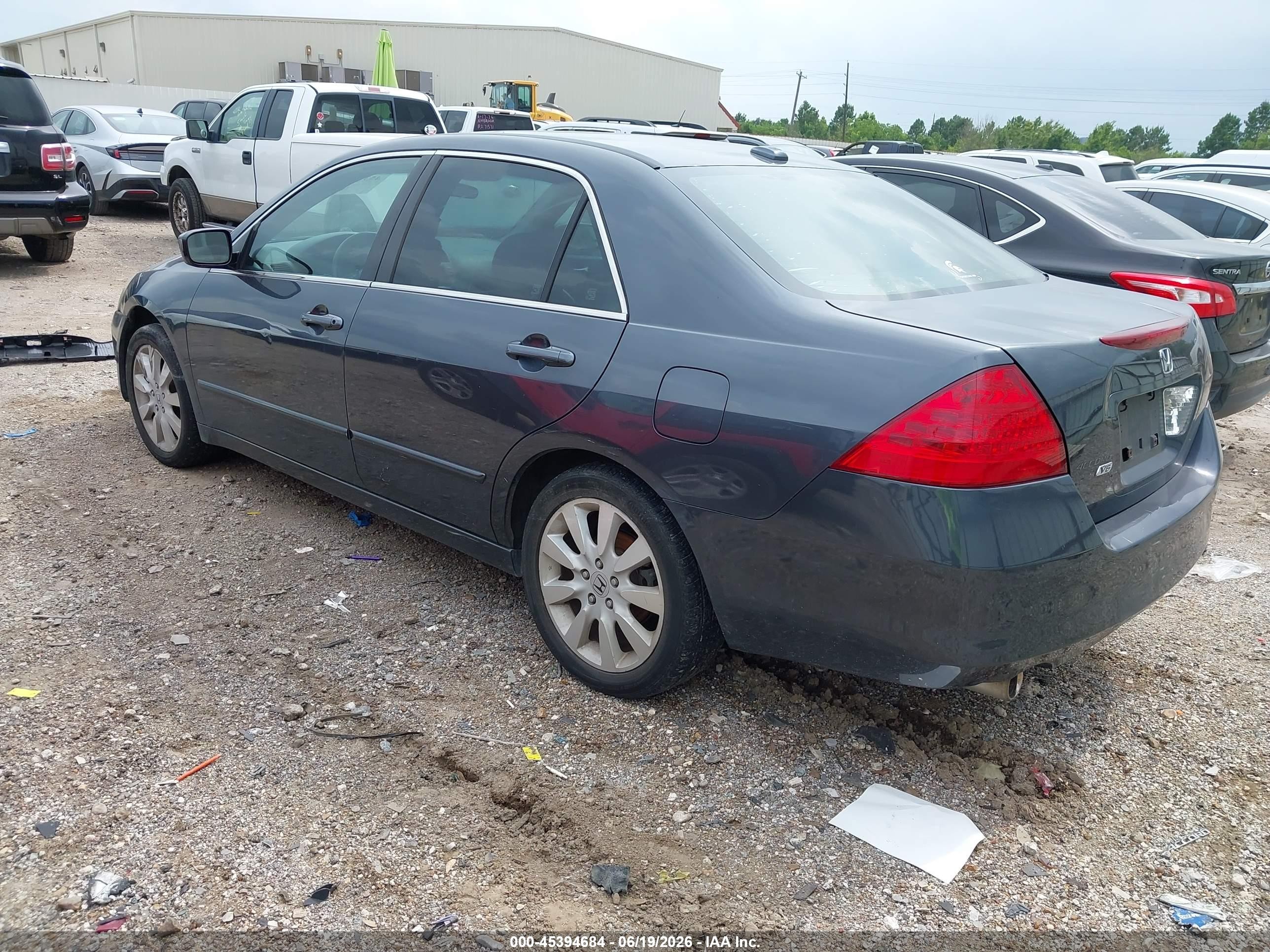2007 Honda Accord 3.0 Ex Gray vin: 1HGCM66827A099525