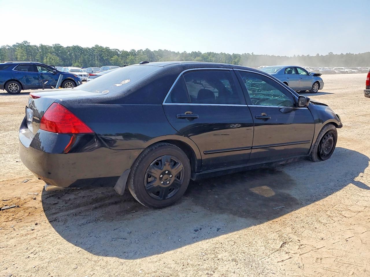 2007 Honda Accord Ex Black vin: 1HGCM66837A004499