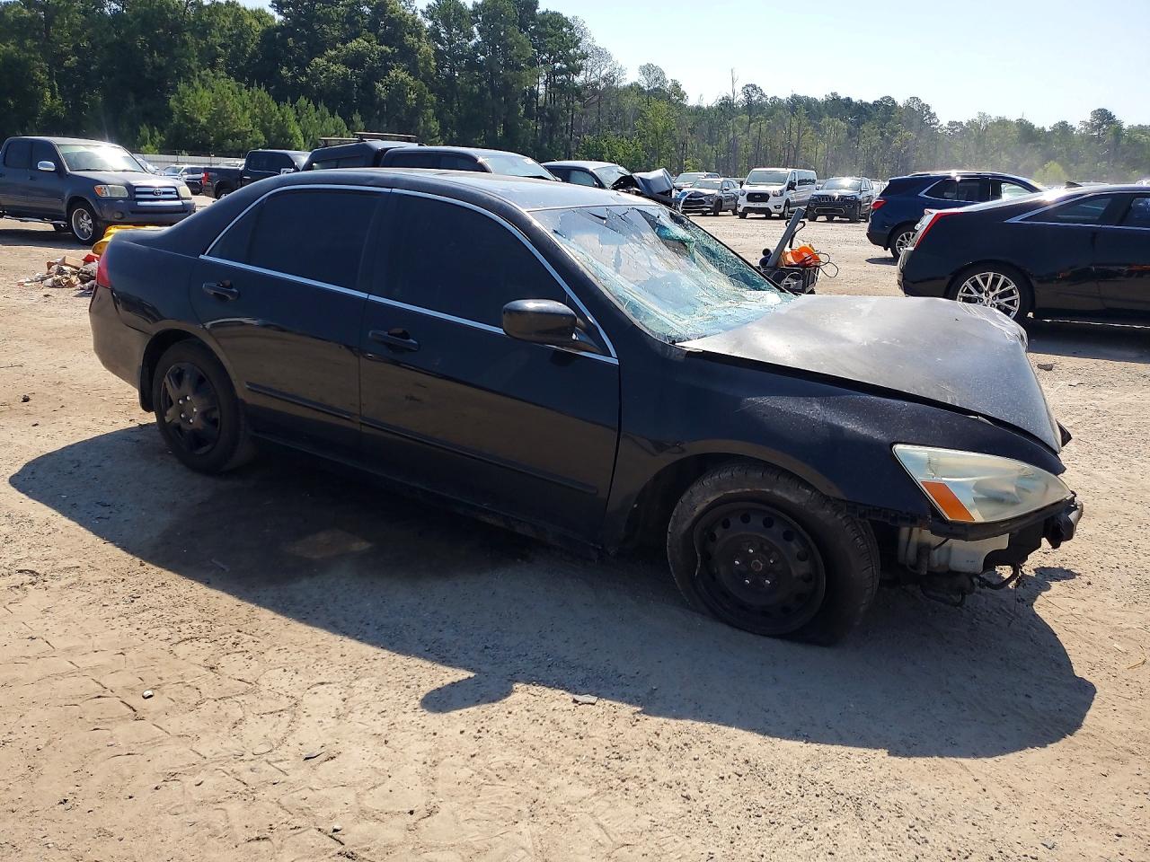 2007 Honda Accord Ex Black vin: 1HGCM66837A004499