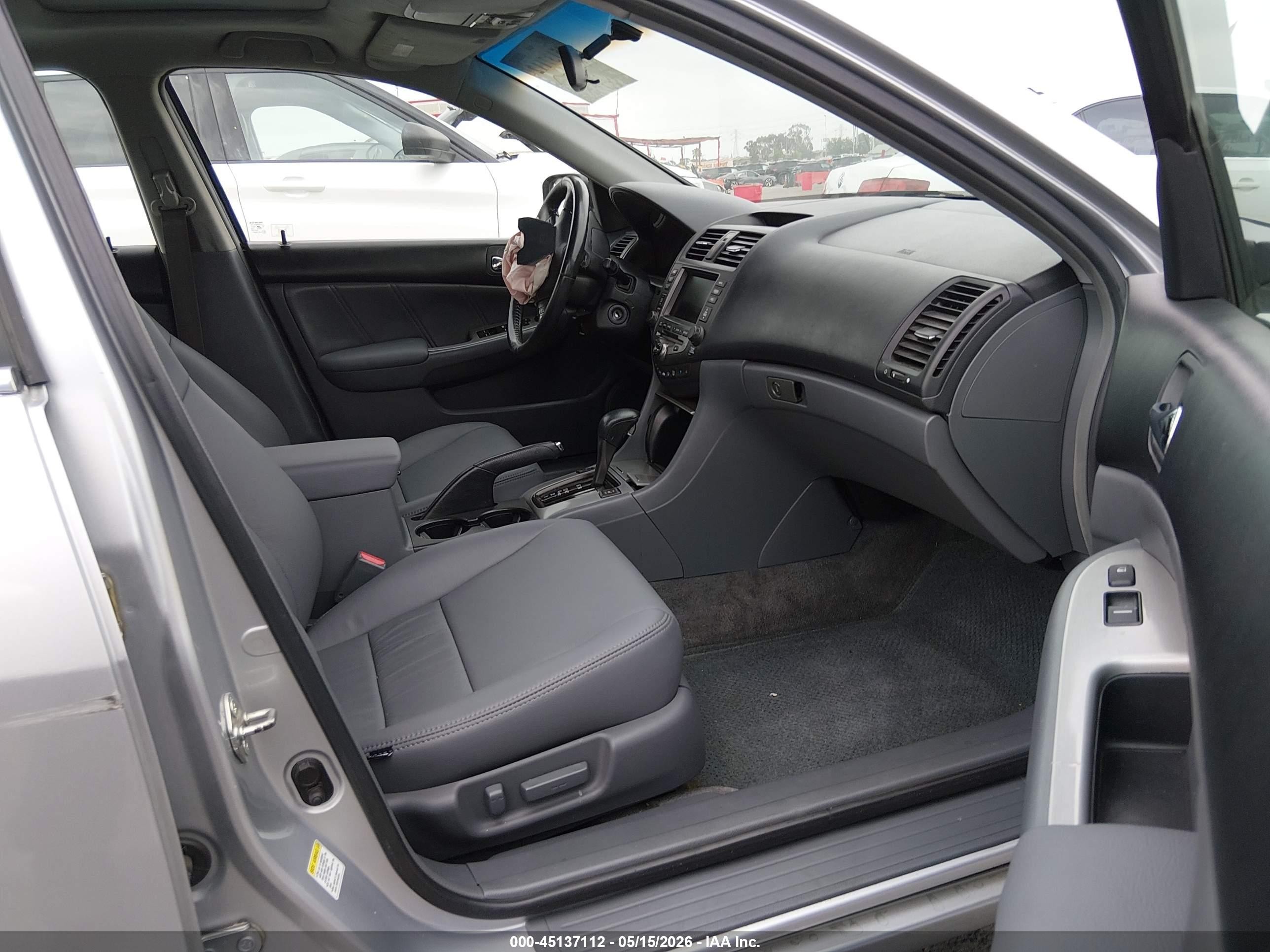 2007 Honda Accord 3.0 Ex Gray vin: 1HGCM66837A045764