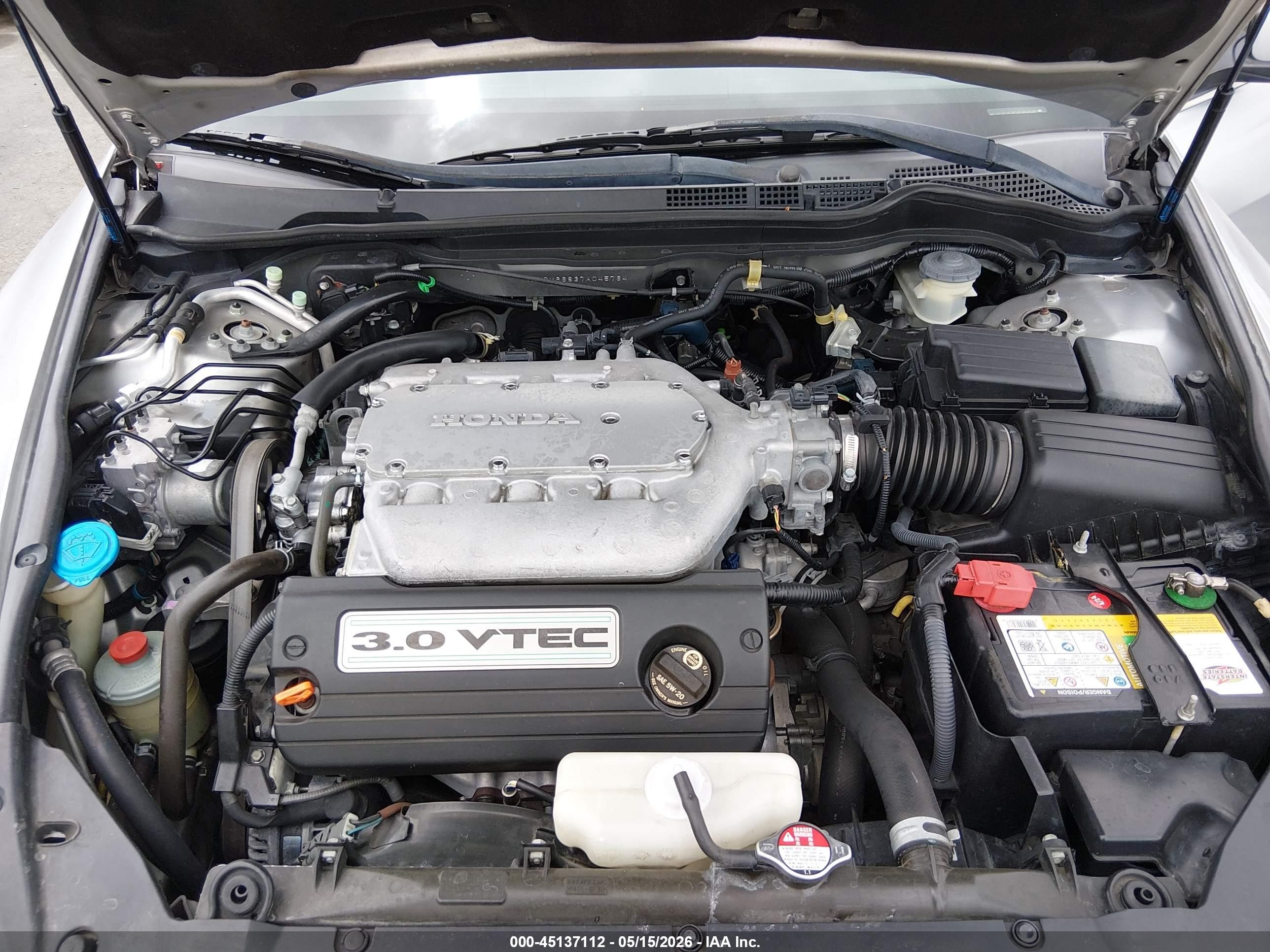 2007 Honda Accord 3.0 Ex Gray vin: 1HGCM66837A045764