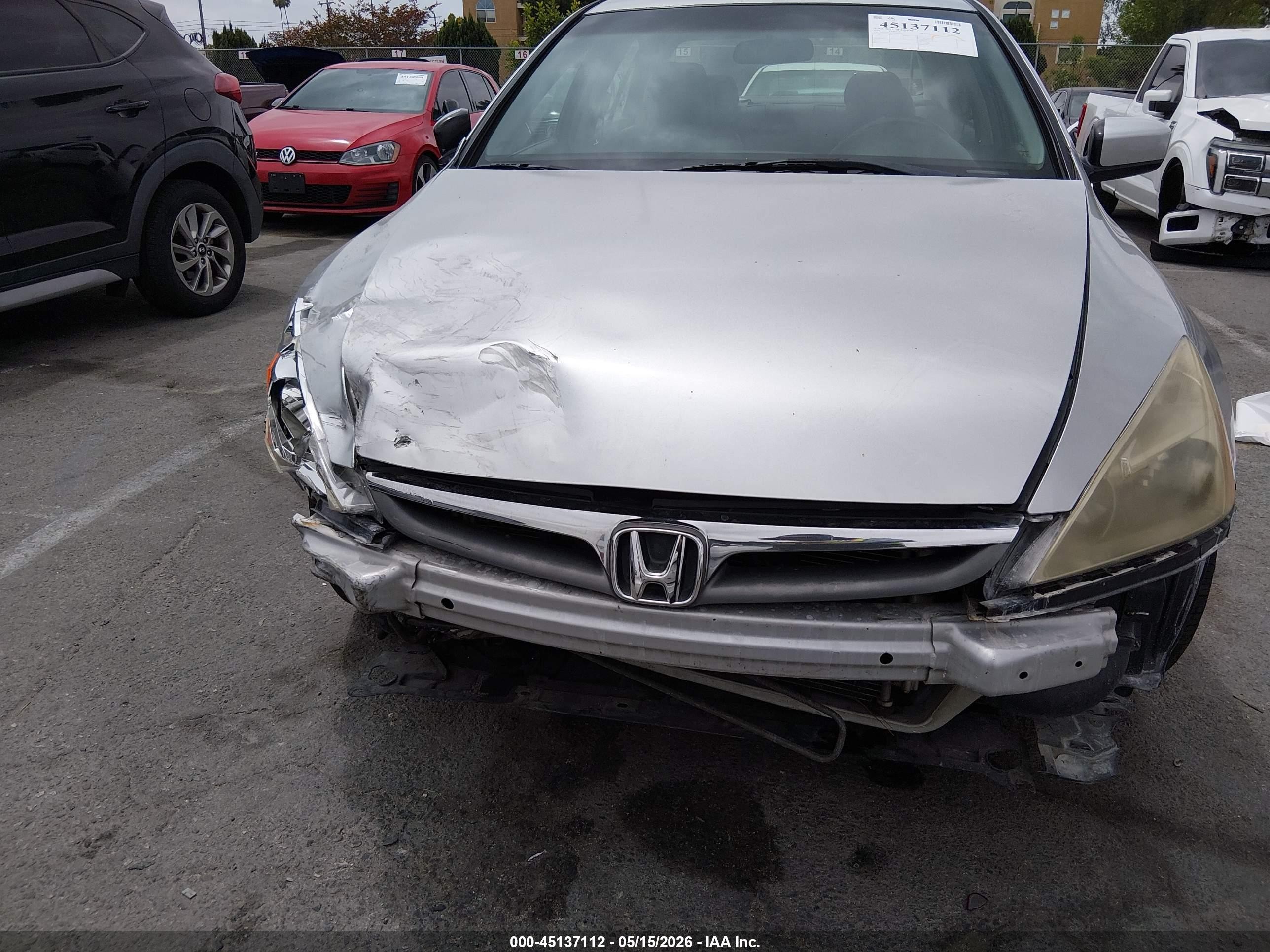 2007 Honda Accord 3.0 Ex Gray vin: 1HGCM66837A045764