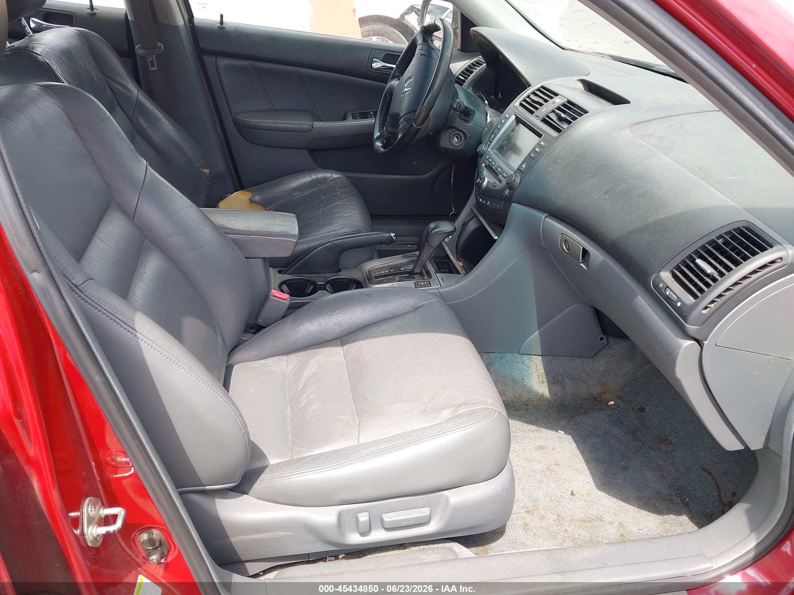 2007 Honda Accord 3.0 Ex Red vin: 1HGCM66837A049331