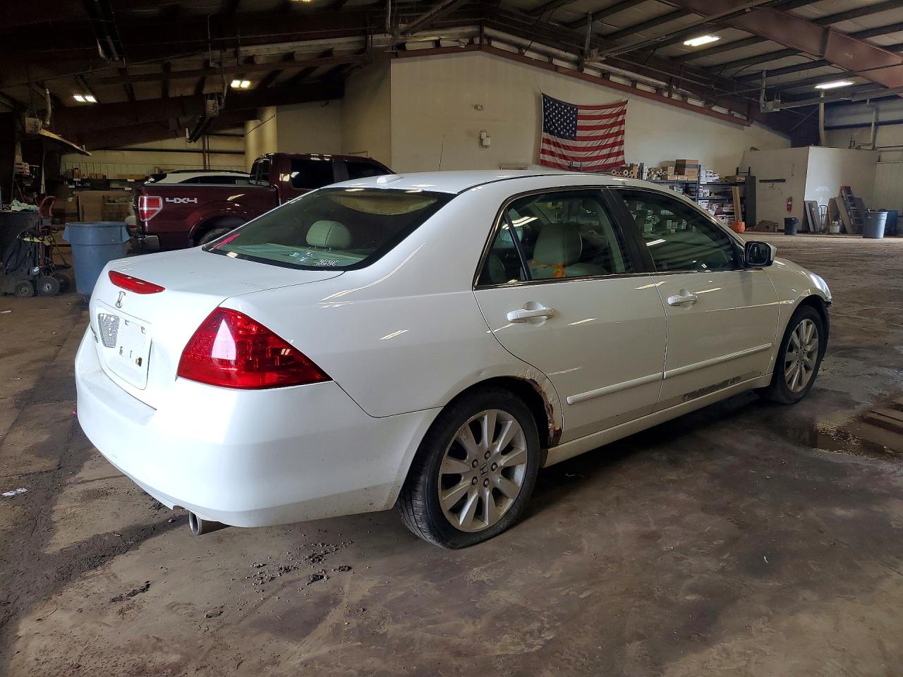 2007 Honda Accord Ex White vin: 1HGCM66847A052500