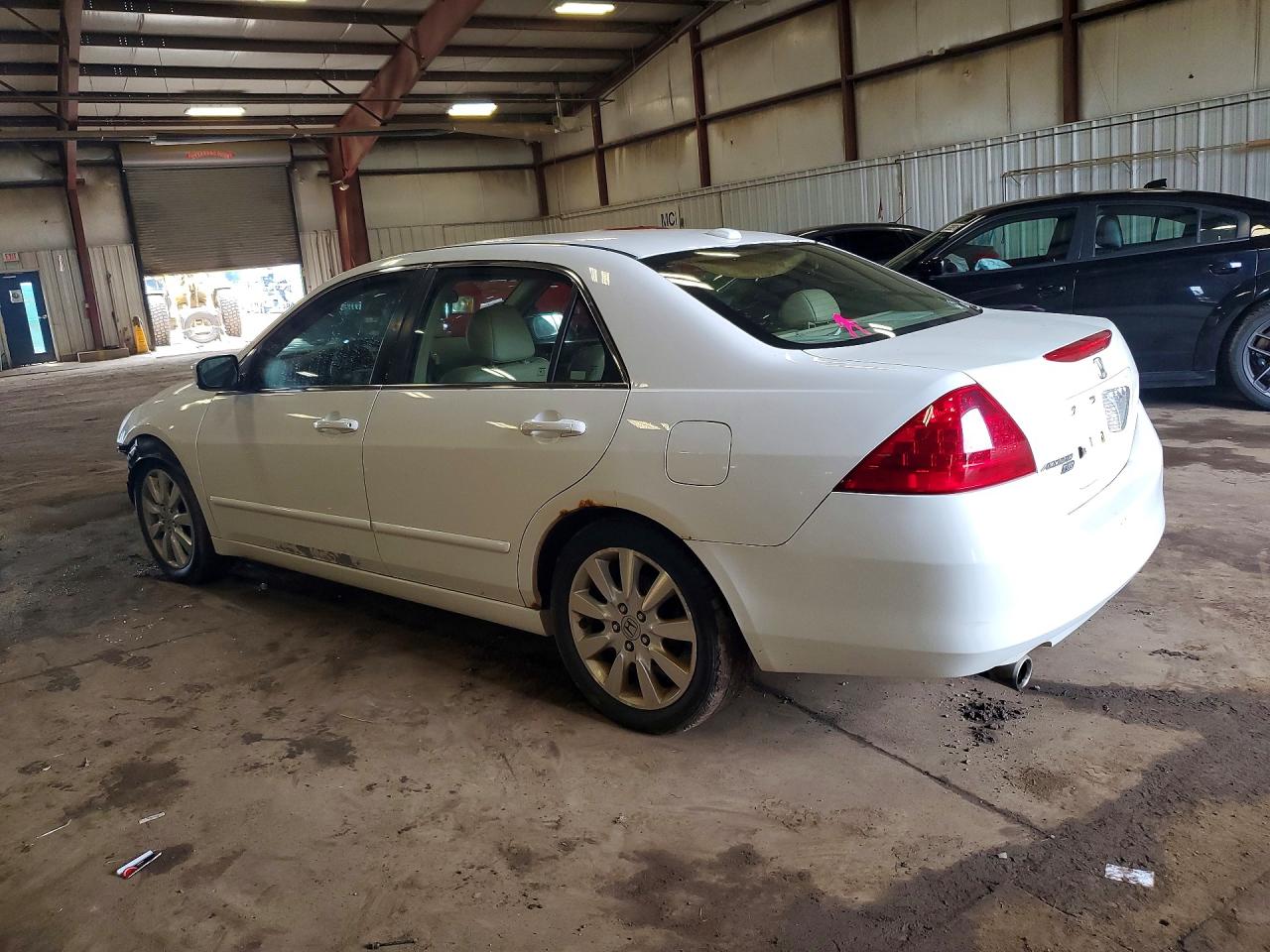 2007 Honda Accord Ex White vin: 1HGCM66847A052500