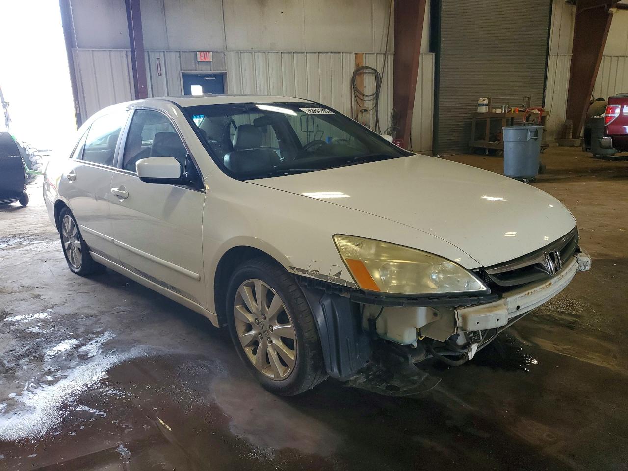 2007 Honda Accord Ex White vin: 1HGCM66847A052500