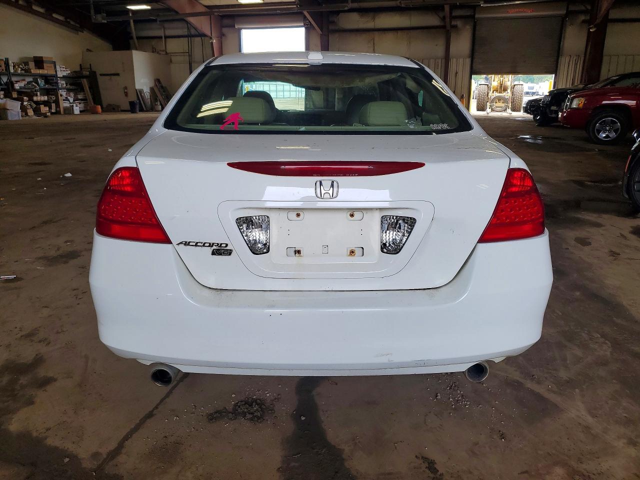 2007 Honda Accord Ex White vin: 1HGCM66847A052500
