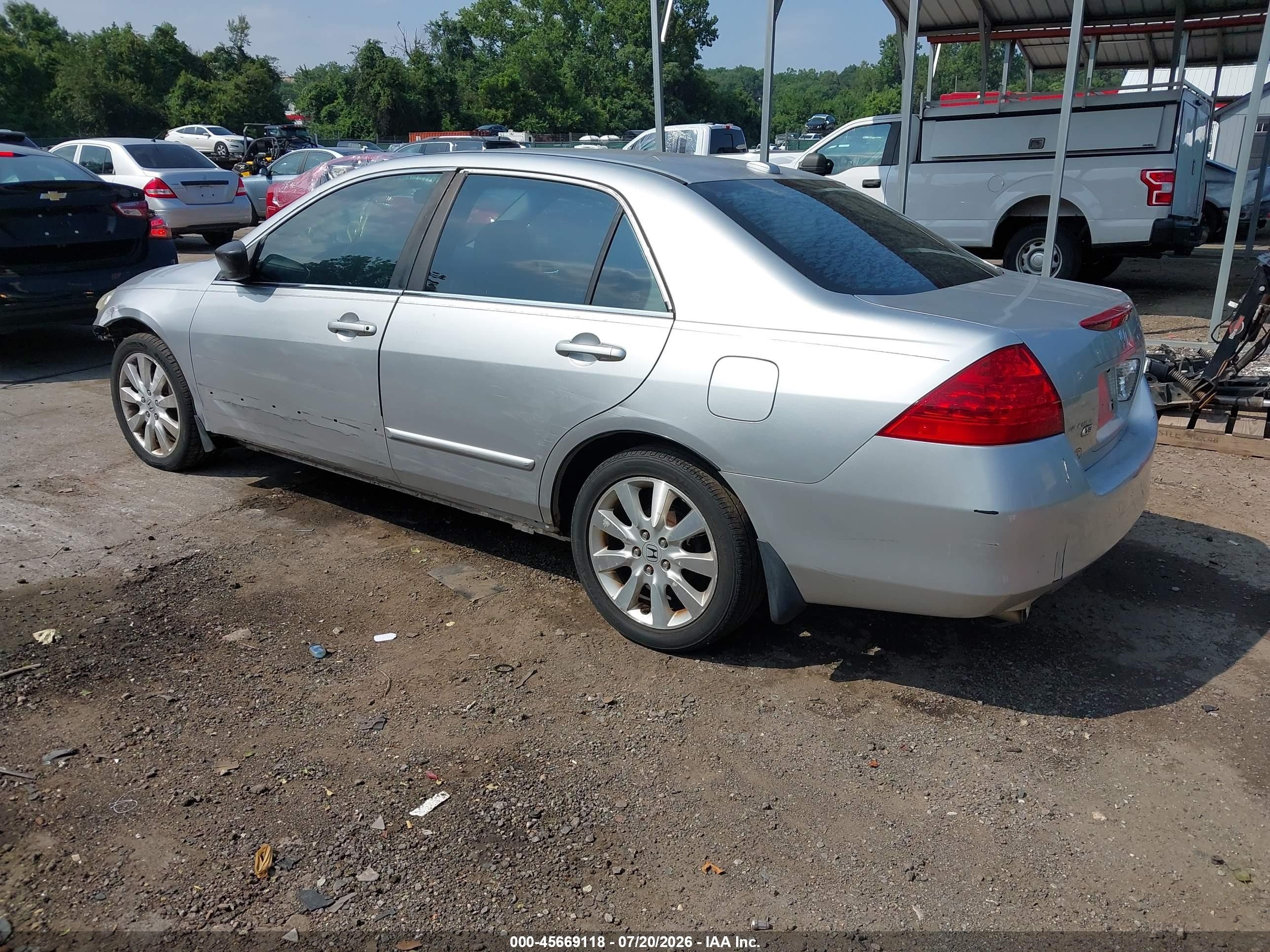 2007 Honda Accord 3.0 Ex Silver vin: 1HGCM66847A057910