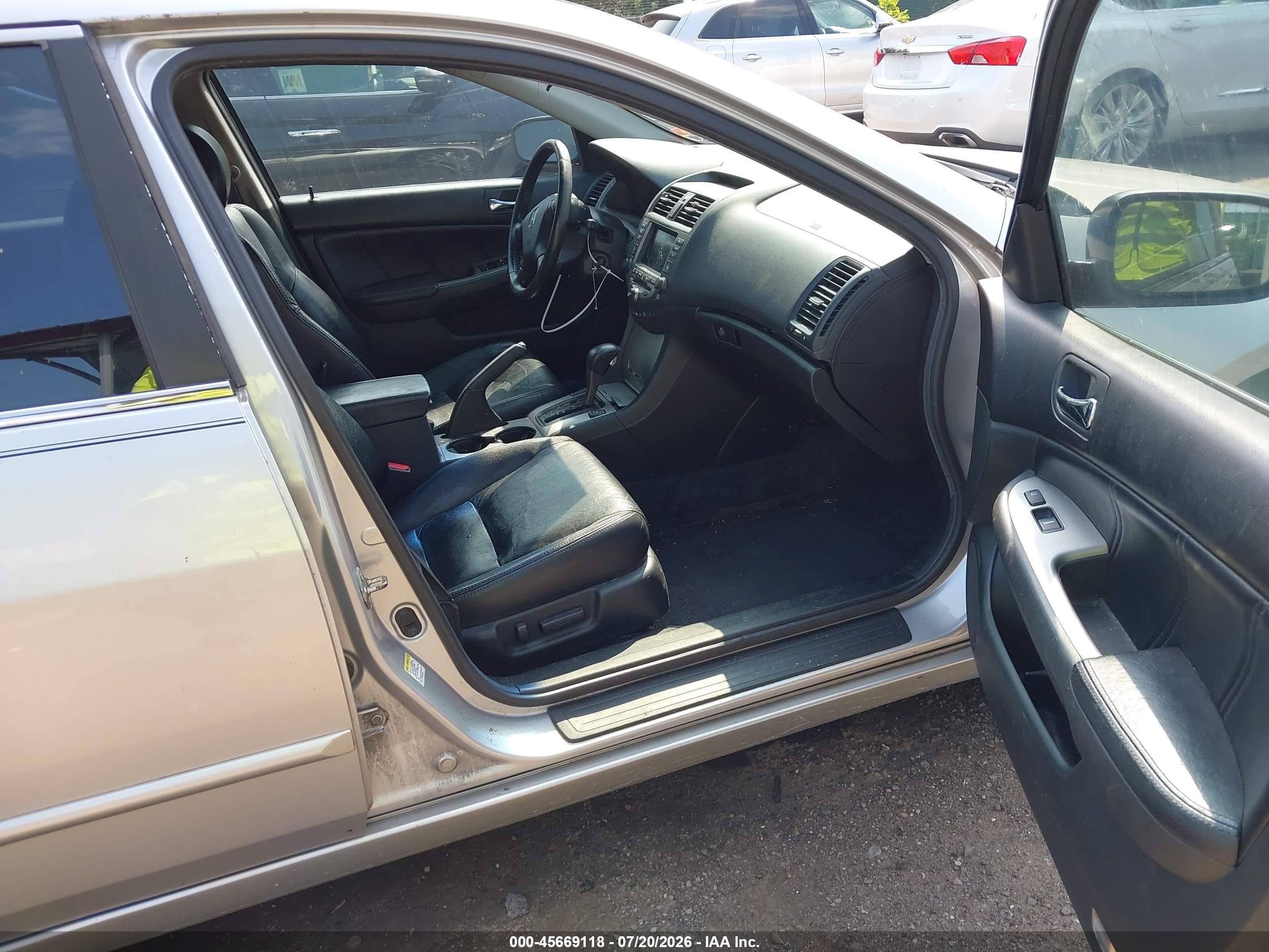 2007 Honda Accord 3.0 Ex Silver vin: 1HGCM66847A057910