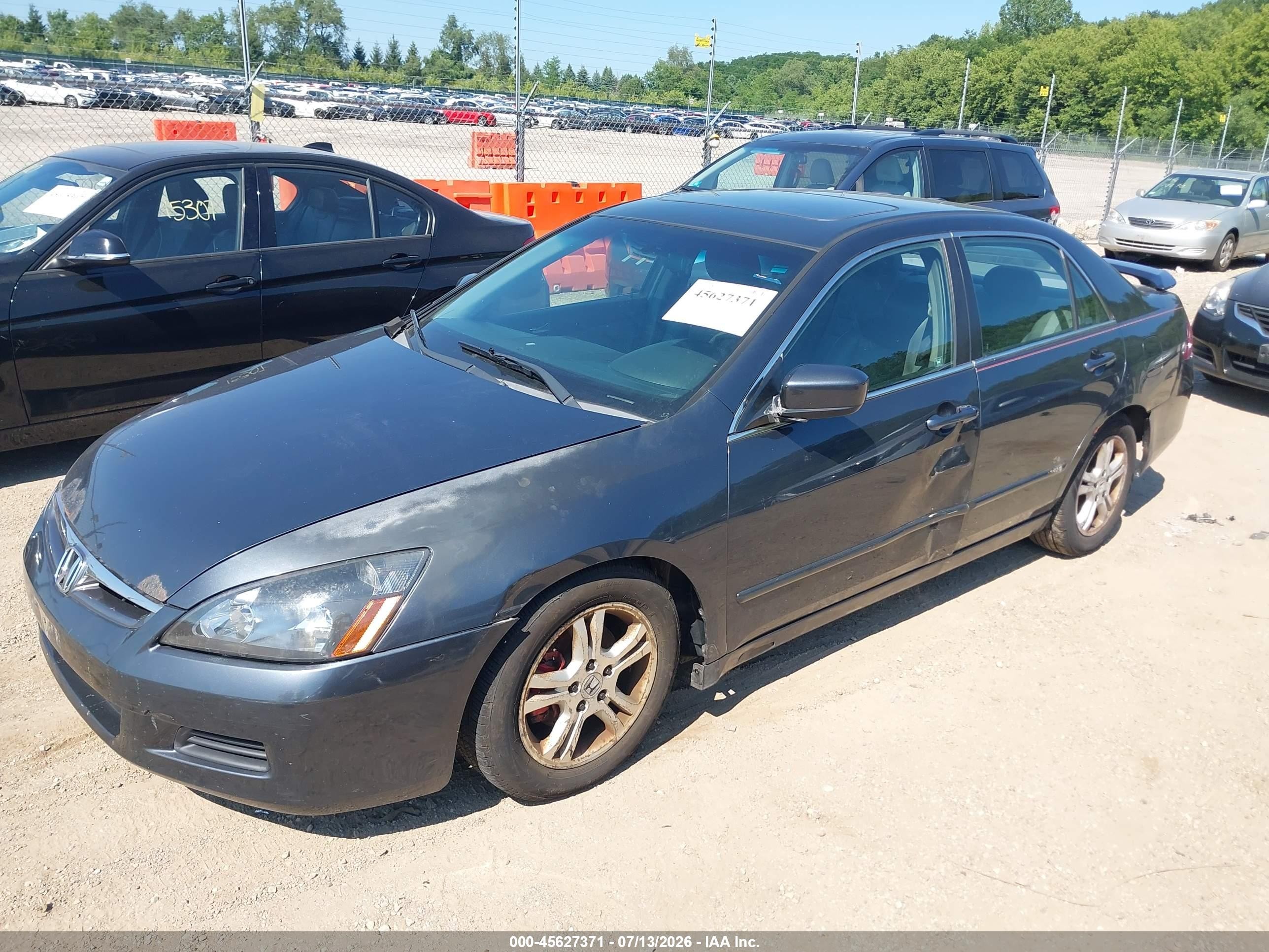 2007 Honda Accord 3.0 Ex Navy vin: 1HGCM66847A082404