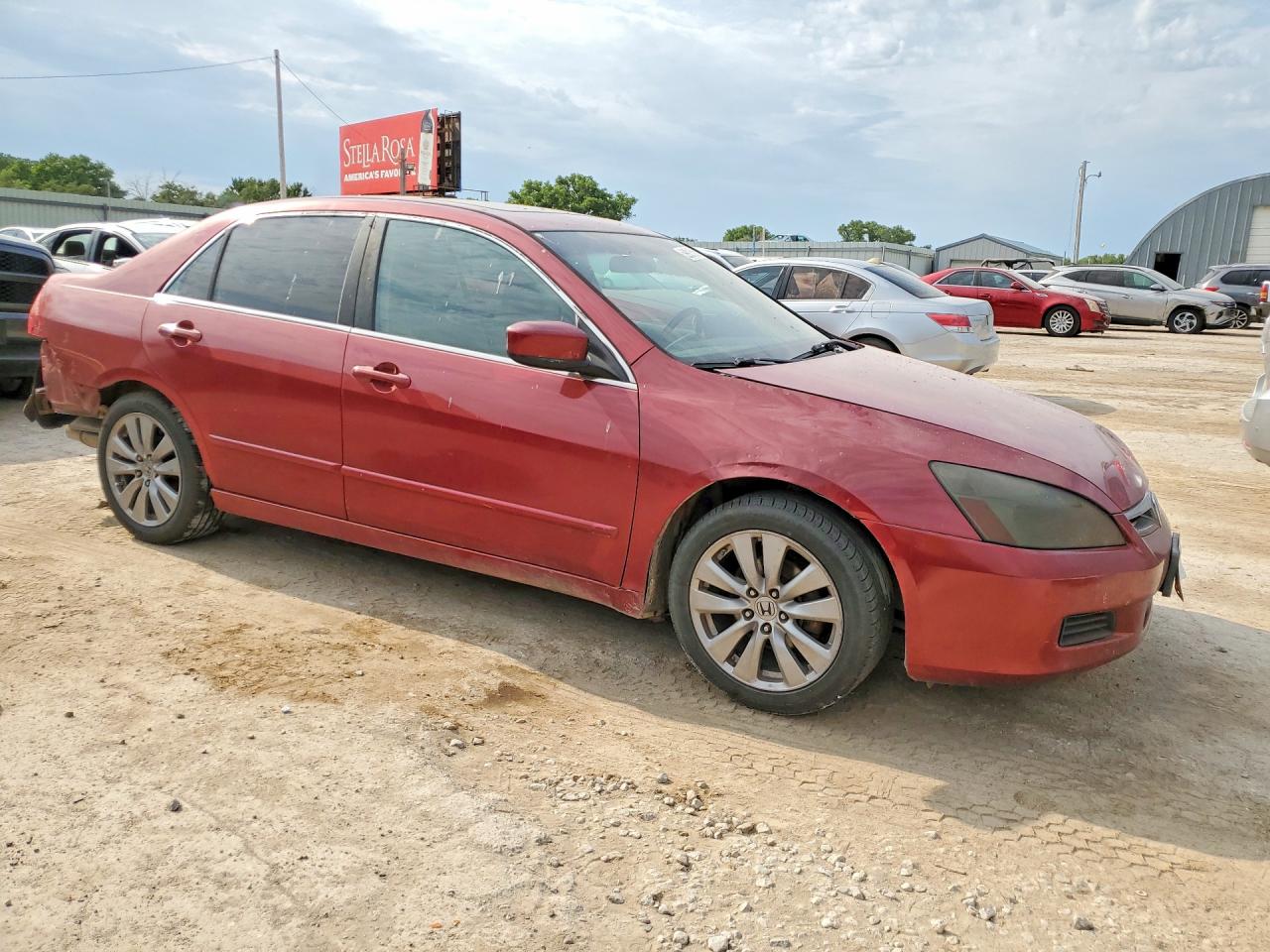 2007 Honda Accord Ex Burgundy vin: 1HGCM66847A082757