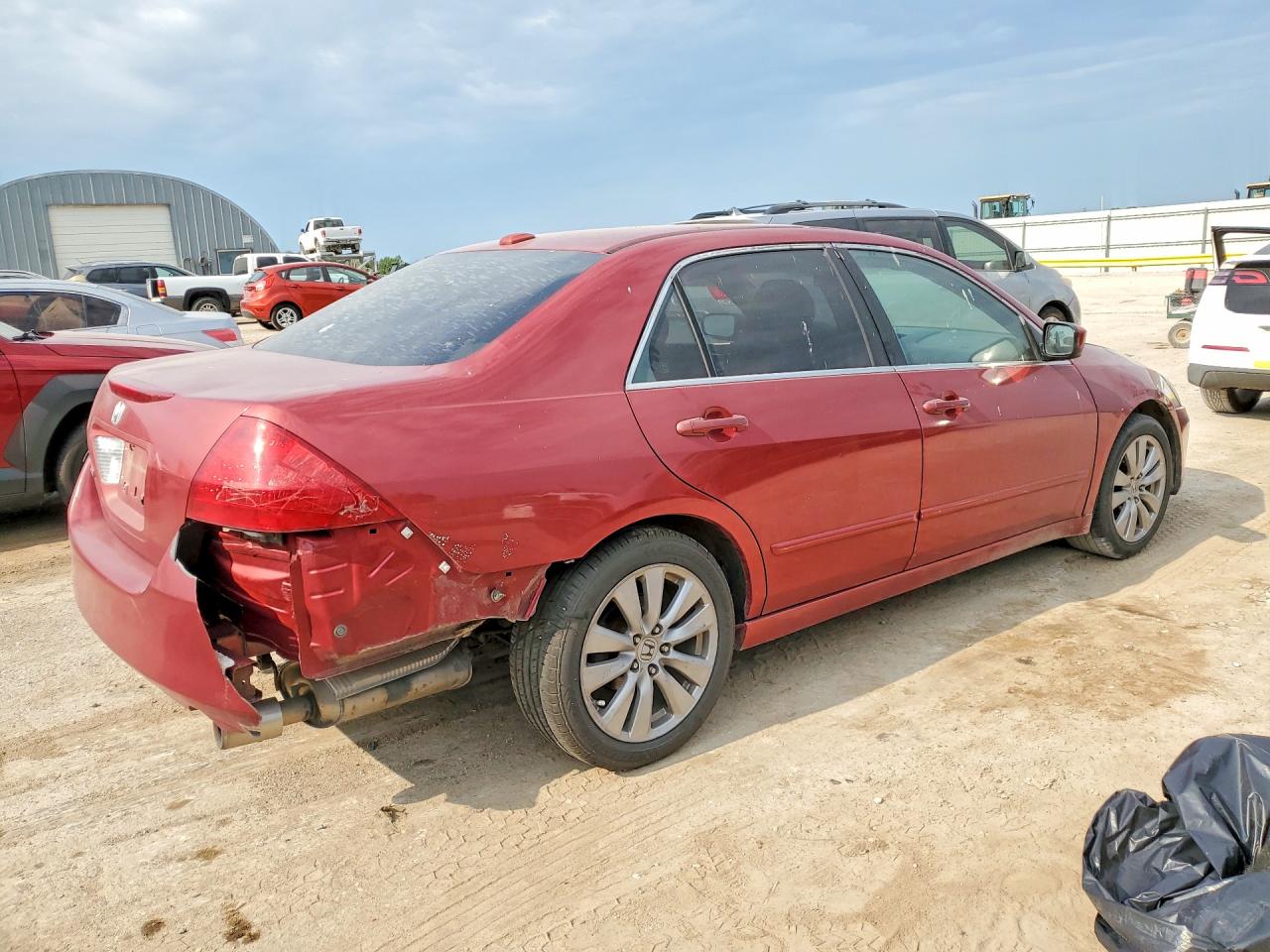 2007 Honda Accord Ex Burgundy vin: 1HGCM66847A082757