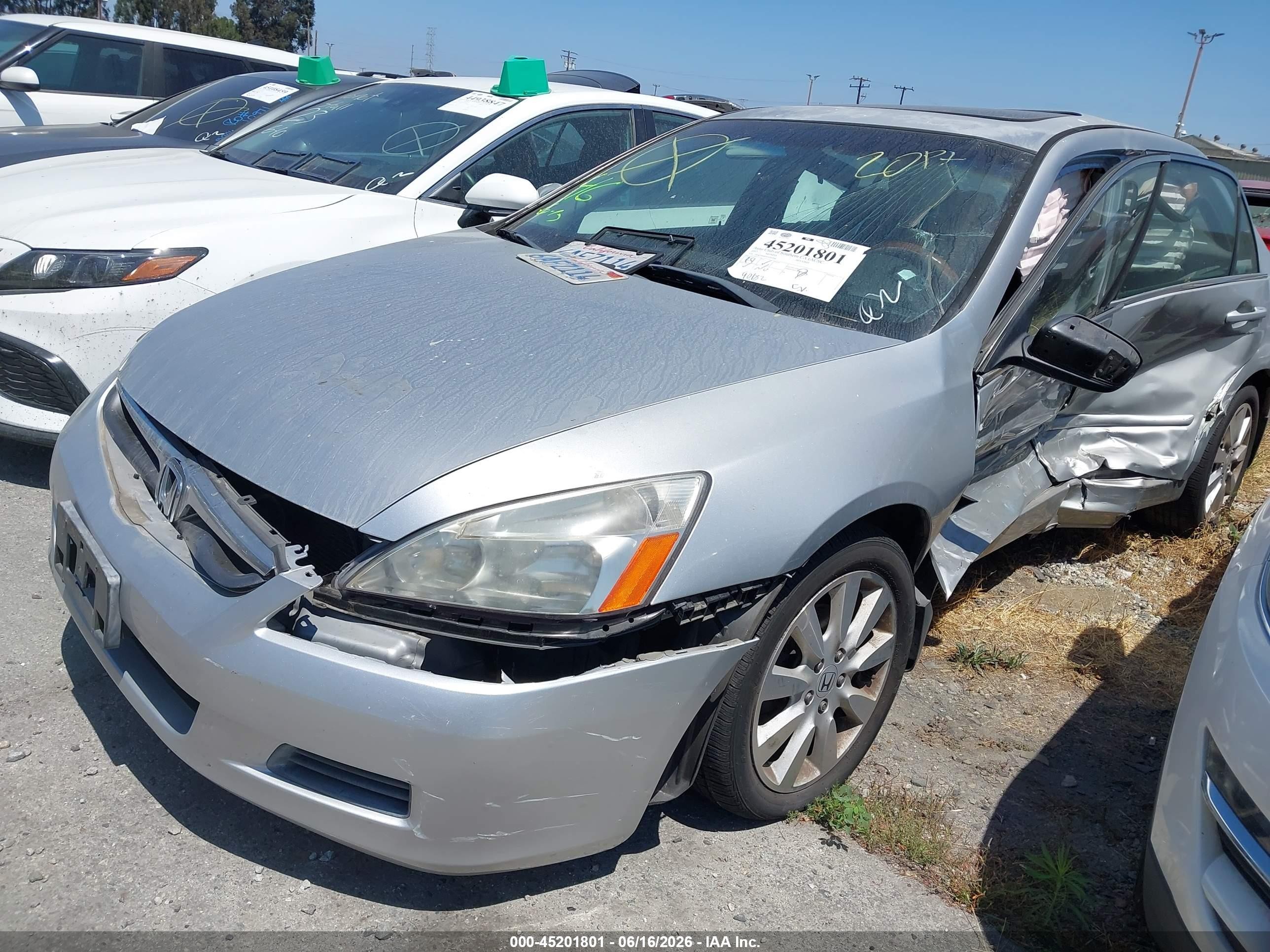 2007 Honda Accord 3.0 Ex Silver vin: 1HGCM66847A086808