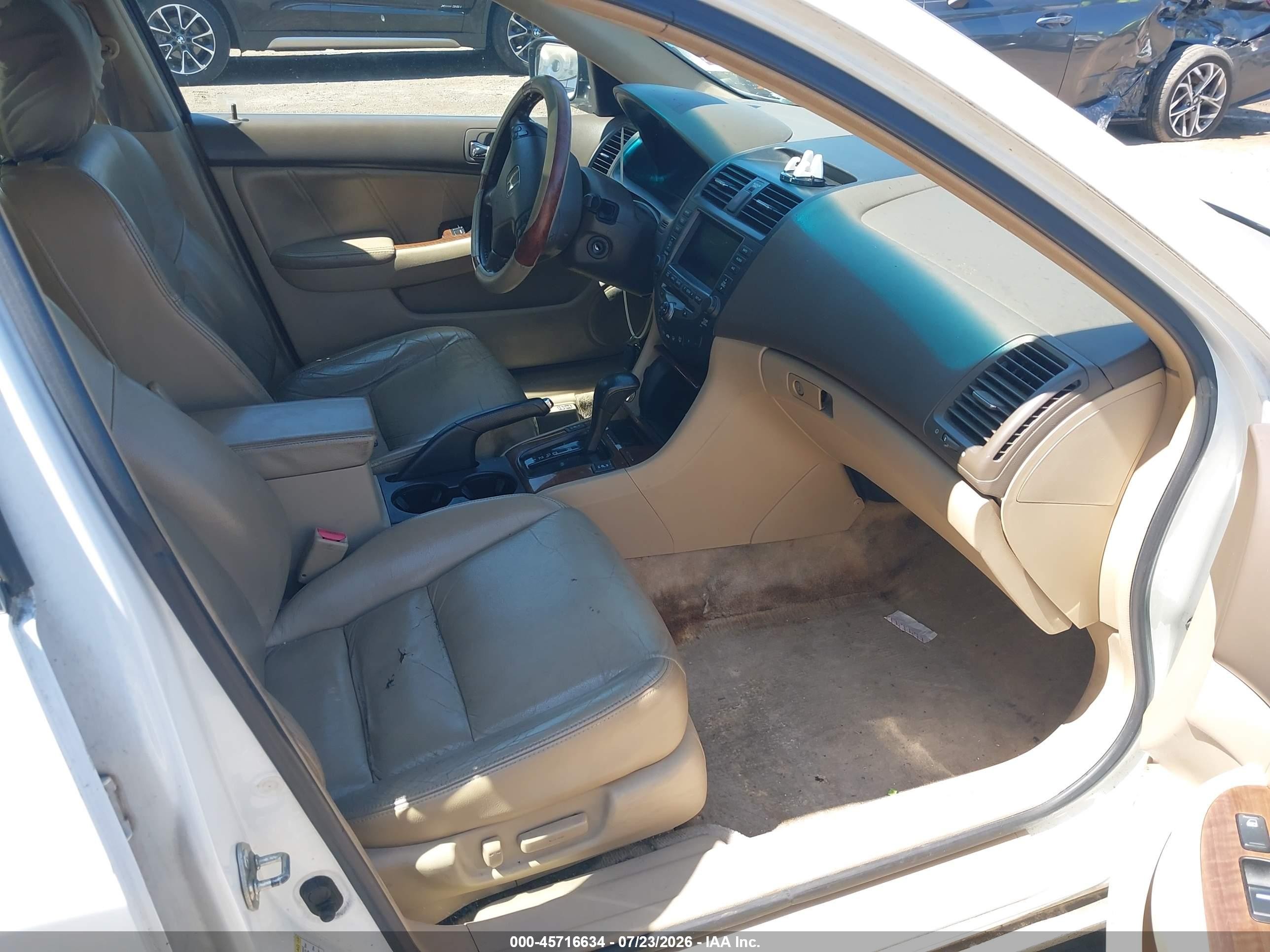 2006 Honda Accord 3.0 Ex White vin: 1HGCM66856A014272