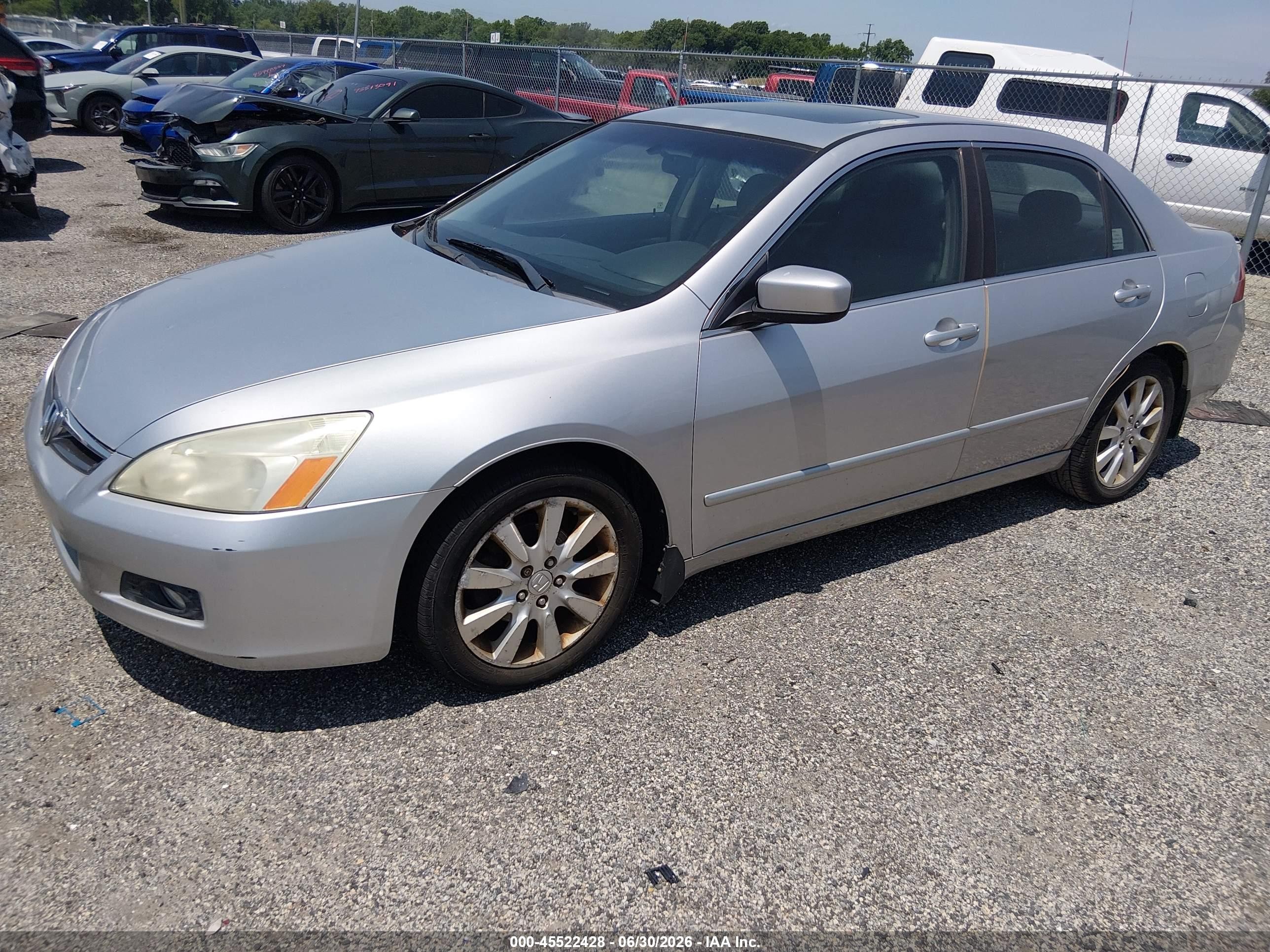 2006 Honda Accord 3.0 Ex Silver vin: 1HGCM66856A040029