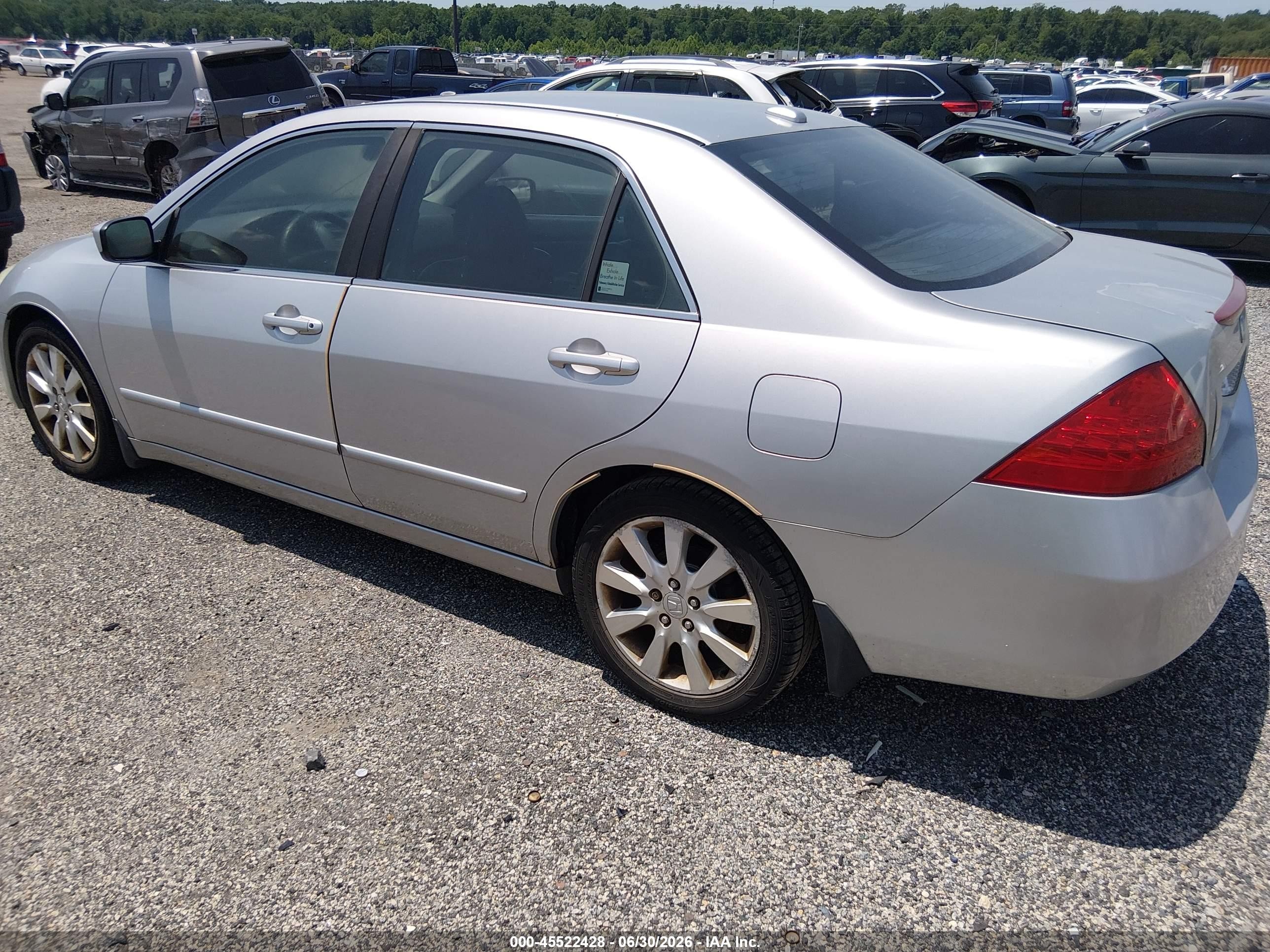 2006 Honda Accord 3.0 Ex Silver vin: 1HGCM66856A040029
