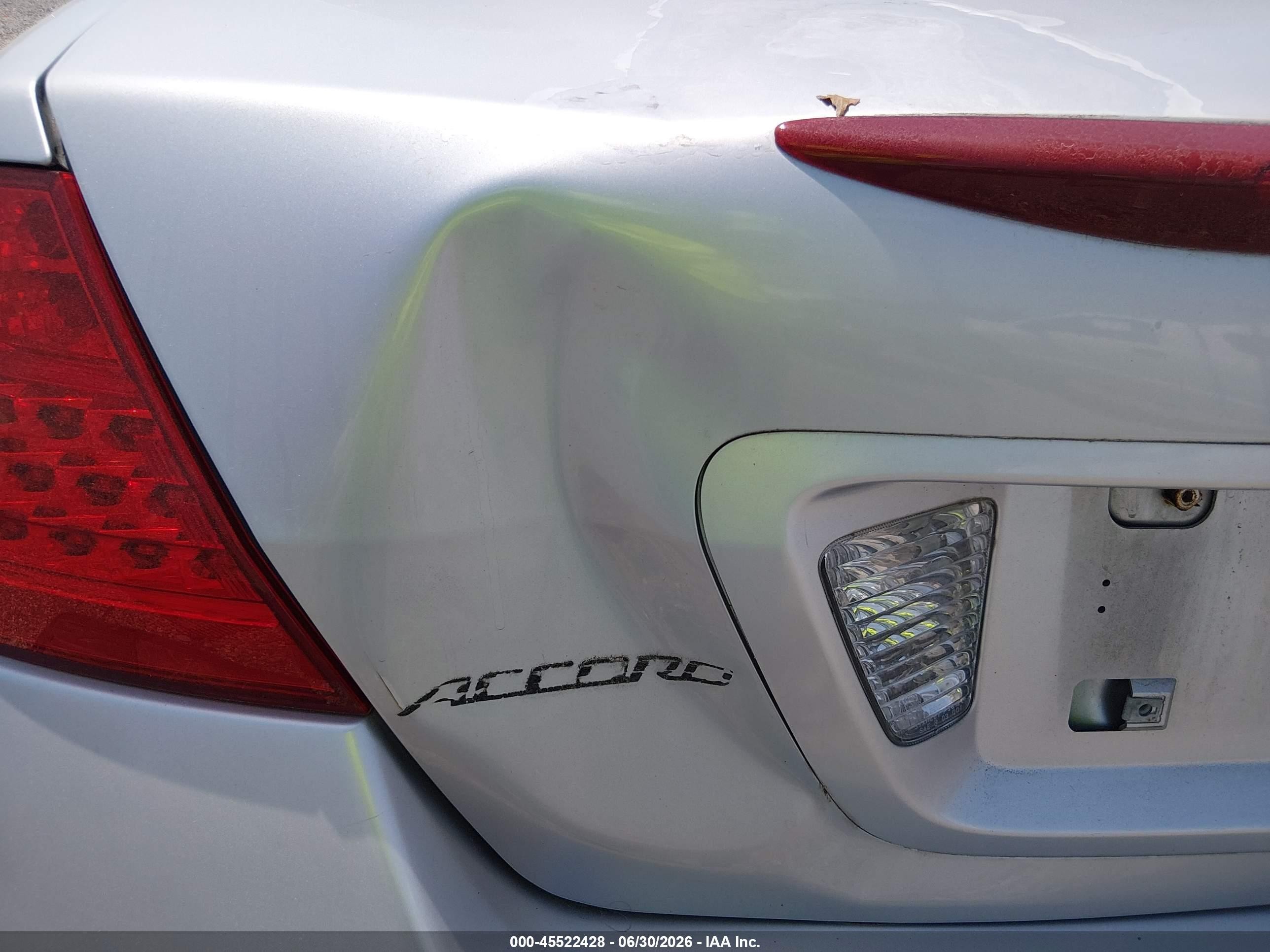 2006 Honda Accord 3.0 Ex Silver vin: 1HGCM66856A040029