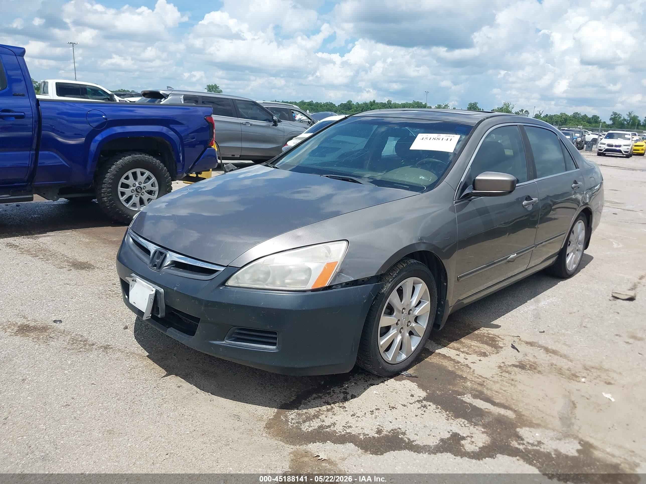 2006 Honda Accord 3.0 Ex Gray vin: 1HGCM66856A046509