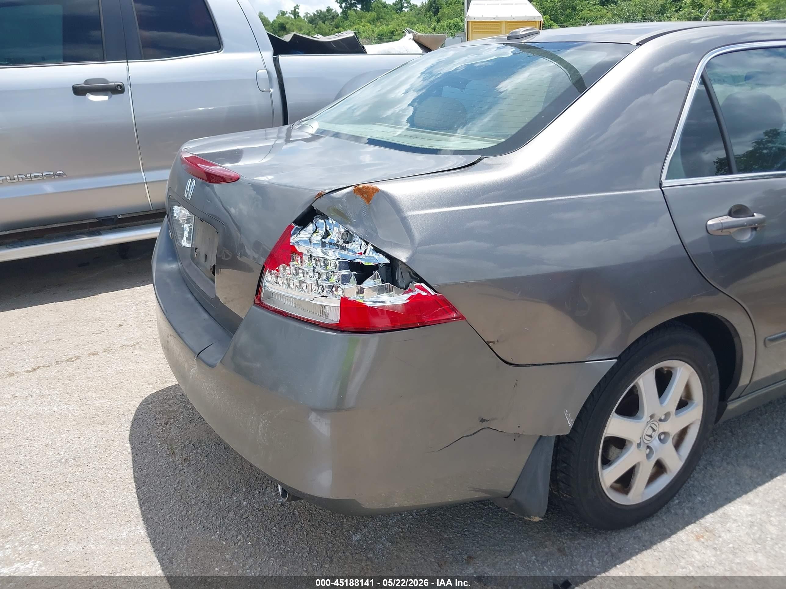 2006 Honda Accord 3.0 Ex Gray vin: 1HGCM66856A046509