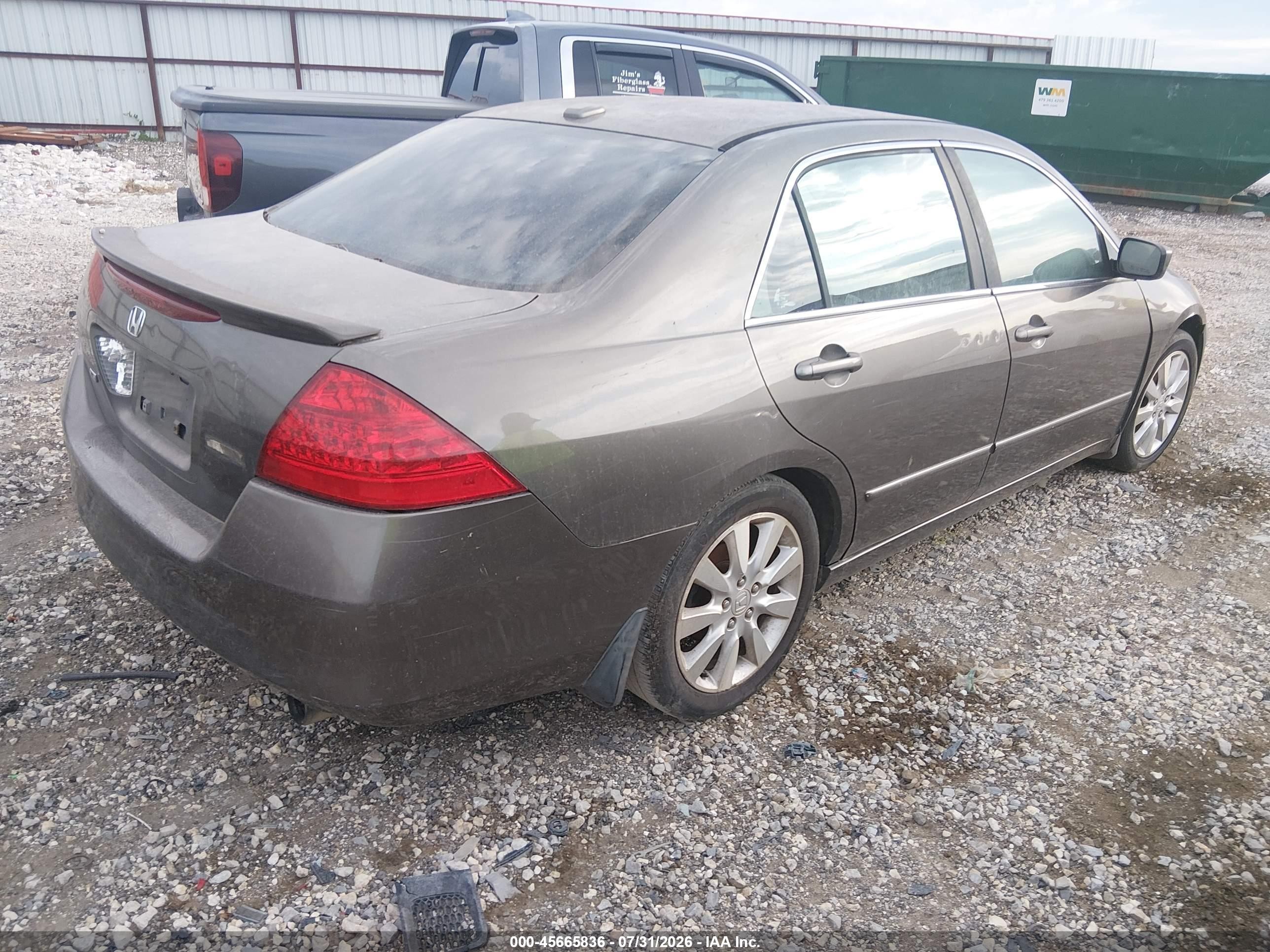 2006 Honda Accord 3.0 Ex Серый vin: 1HGCM66856A074908