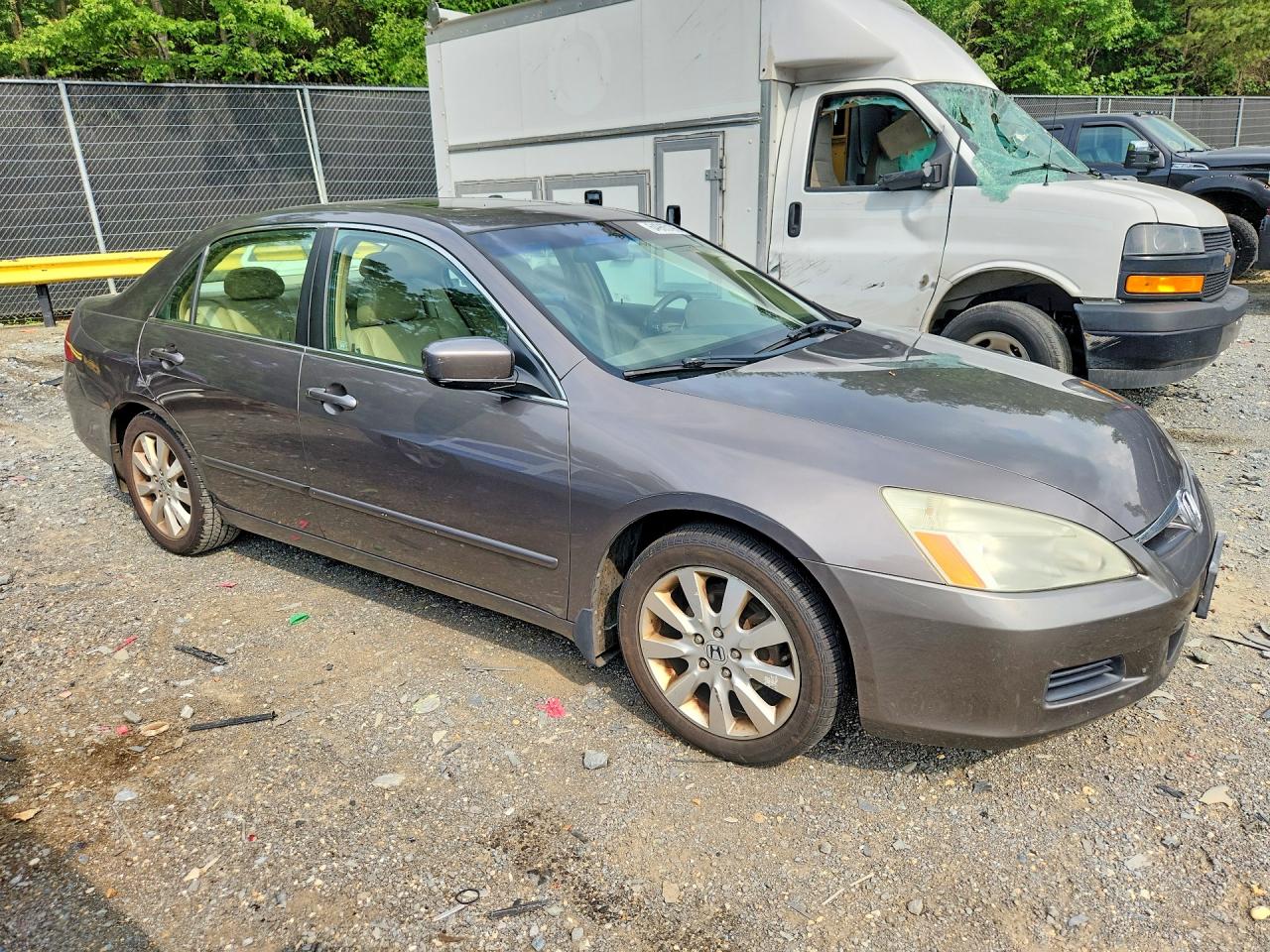 2007 Honda Accord Ex Gray vin: 1HGCM66857A017531
