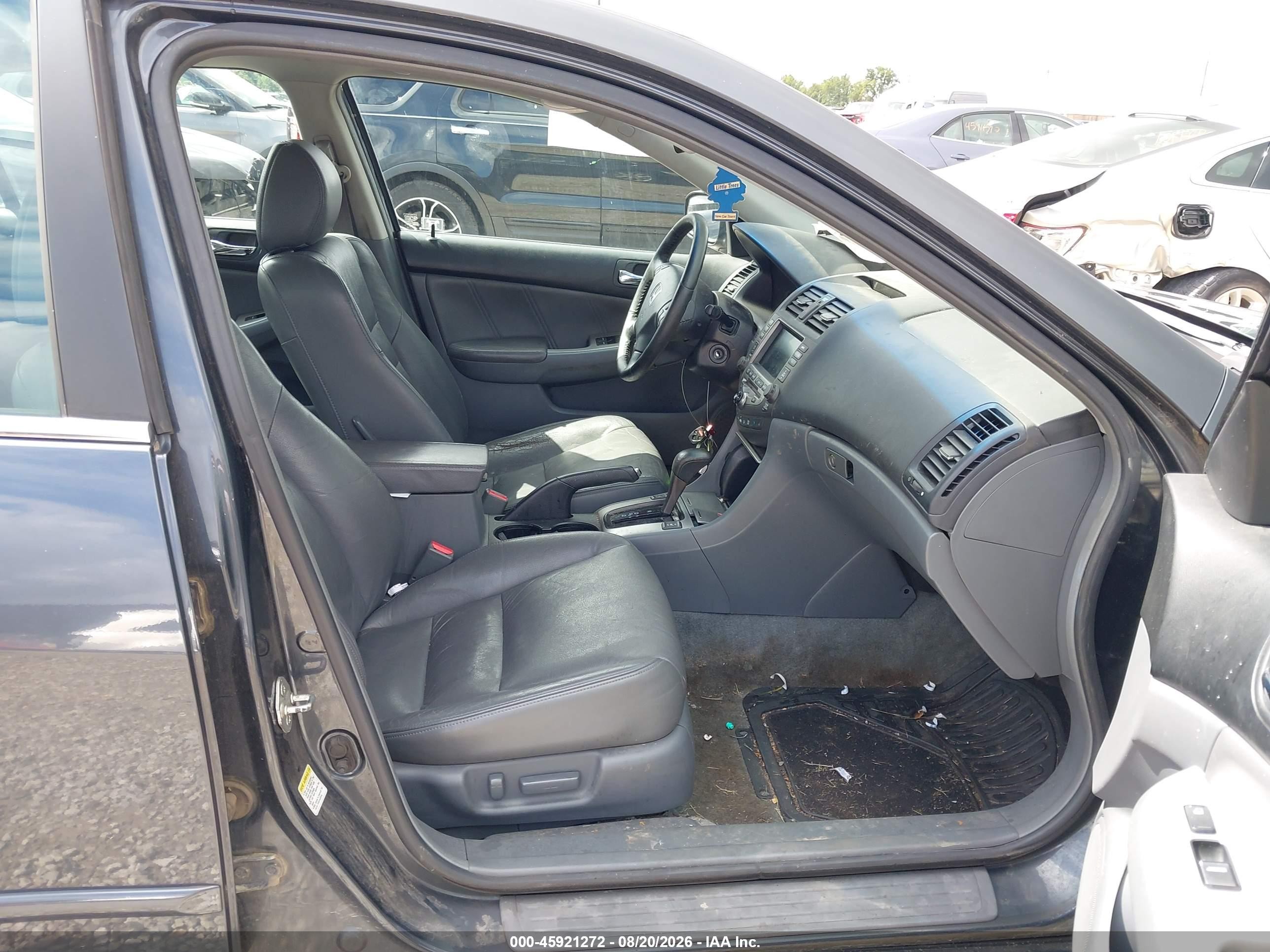 2007 Honda Accord 3.0 Ex Gray vin: 1HGCM66857A075526