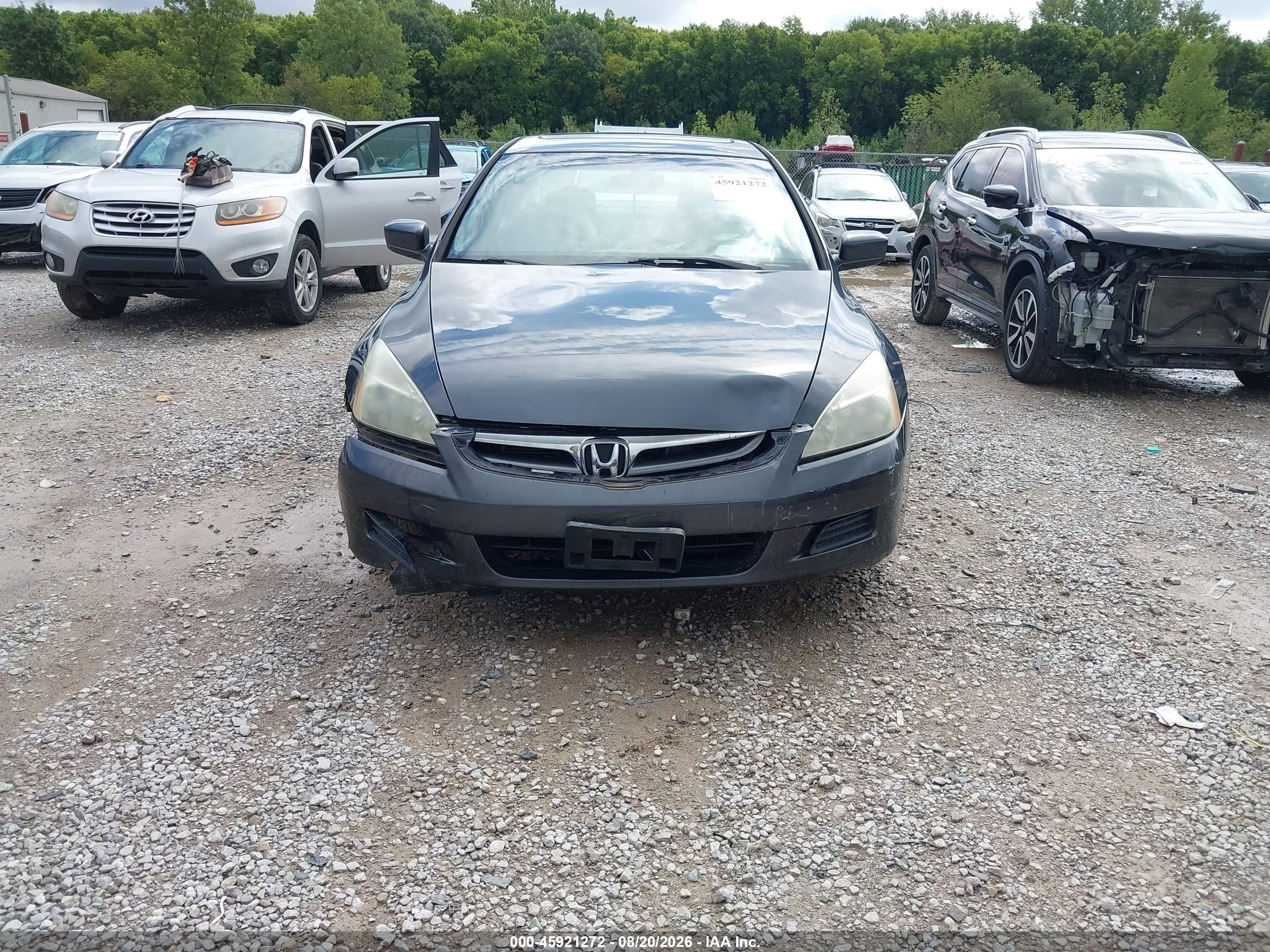 2007 Honda Accord 3.0 Ex Gray vin: 1HGCM66857A075526